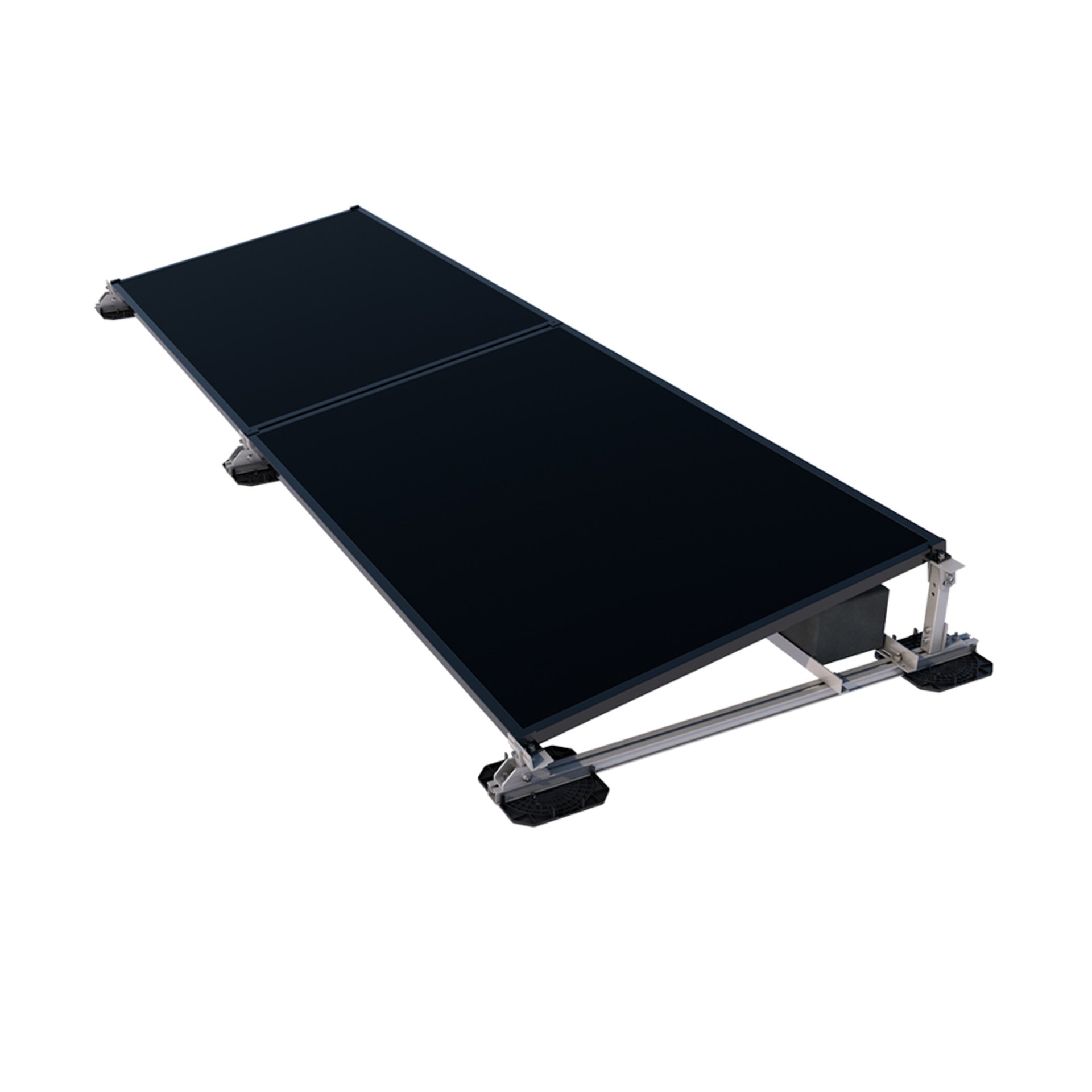 Eurotec Unterkonstruktion für Minikraftwerke, zwei Solarmodule