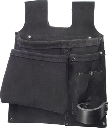 5530-Werkzeugtasche Werkzeugtasche "STABIL" aus Leder schwarz, JOB