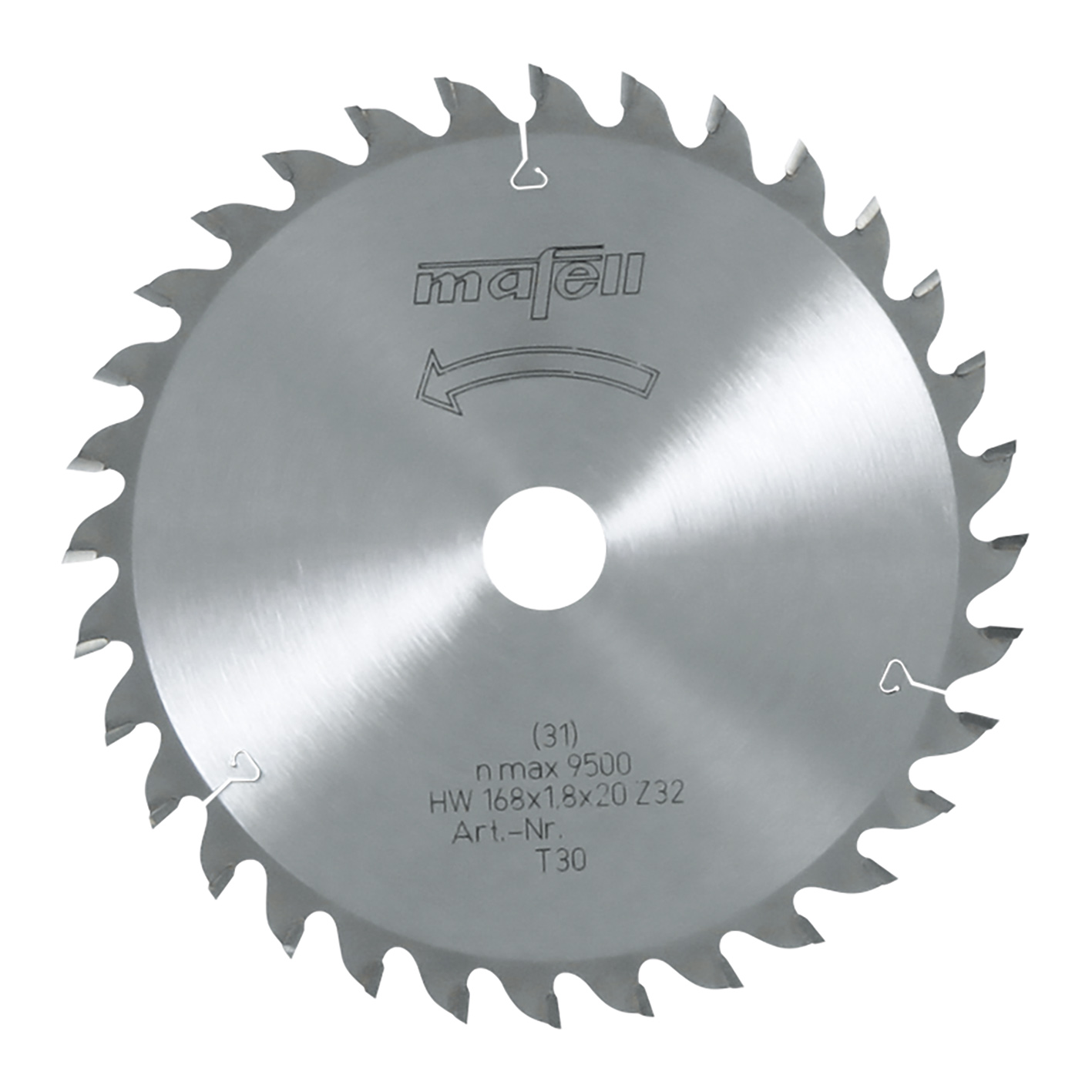 Mafell Sägeblatt-Hm 168X1,8X20 32Z/Wz Zeichnung 092475, Verpackt