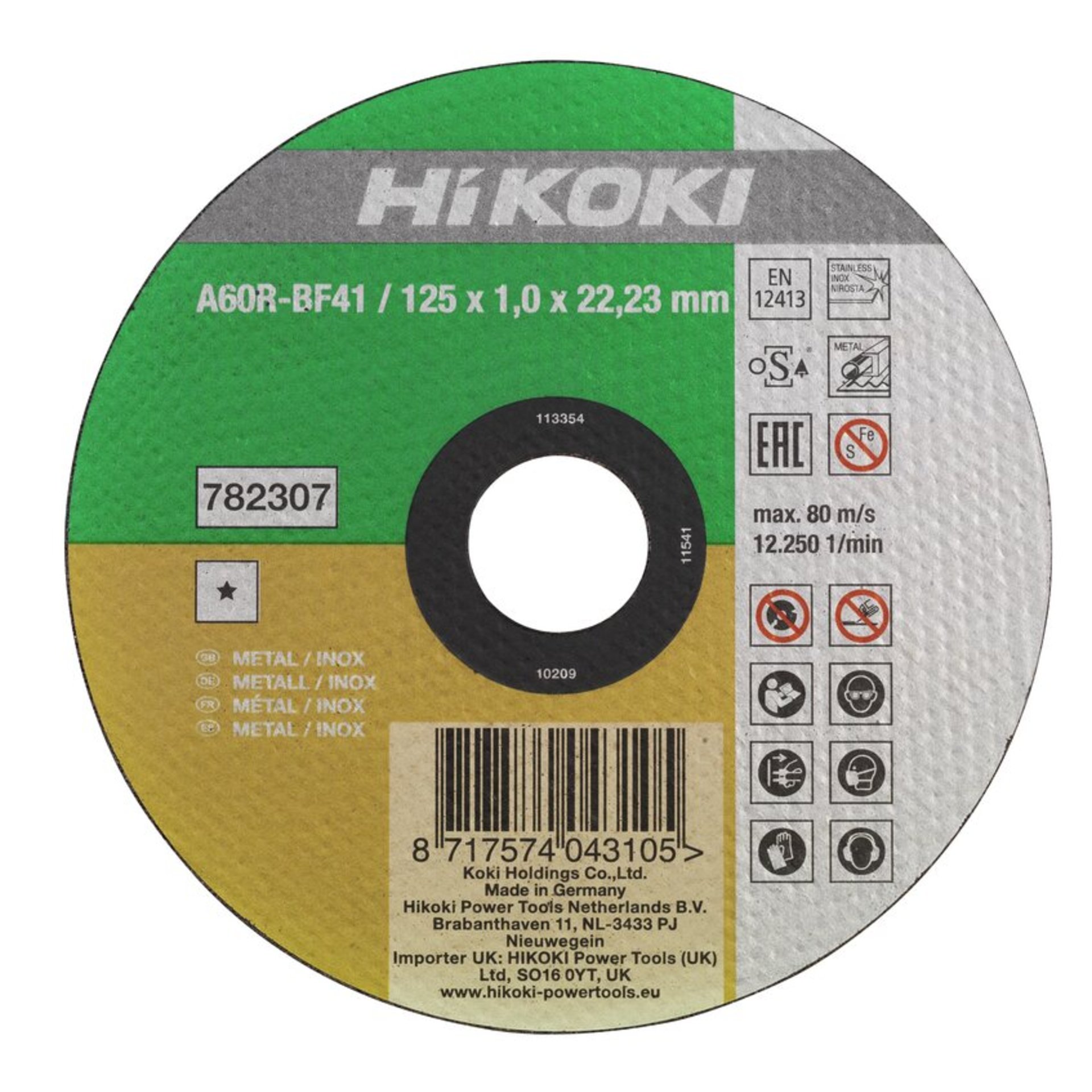 Hikoki Trennscheibe HSP, Inox, F41 Disk, Dvd