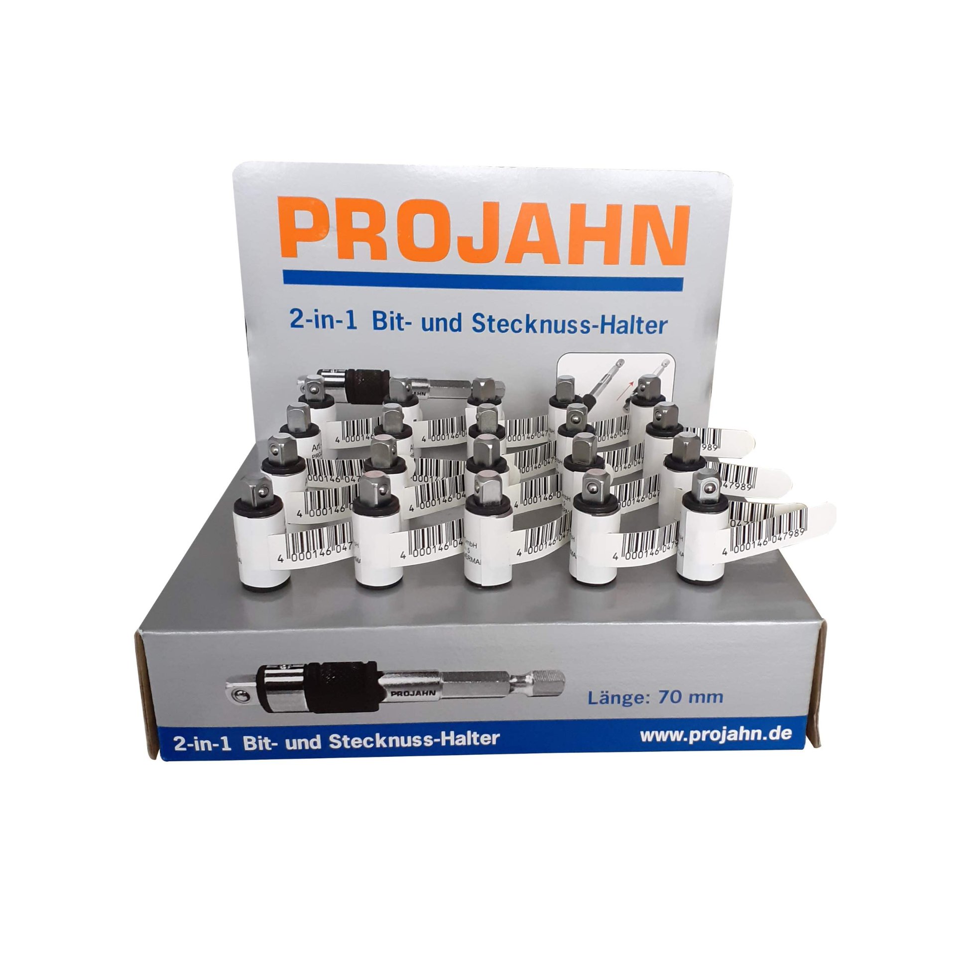Bit-Halter, Stecknuss-Halter, 2-in-1, Länge 70 mm, Projahn