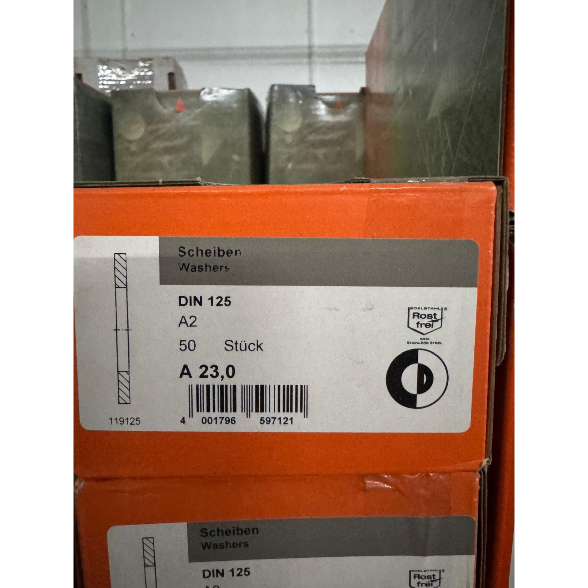 DIN 125, Washer, Stück 50, A 23,0, Rostfrei