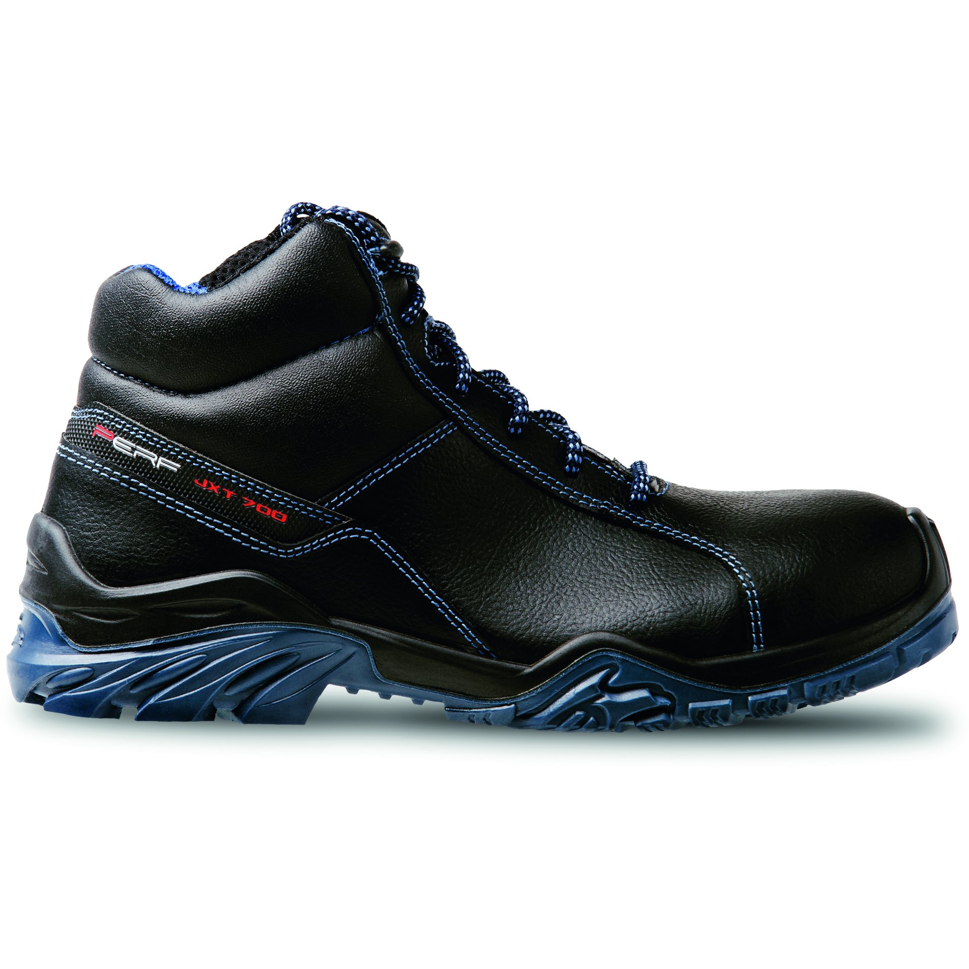 stiefel, arbeitsschuh, leder, dunkelblau, gummisohle