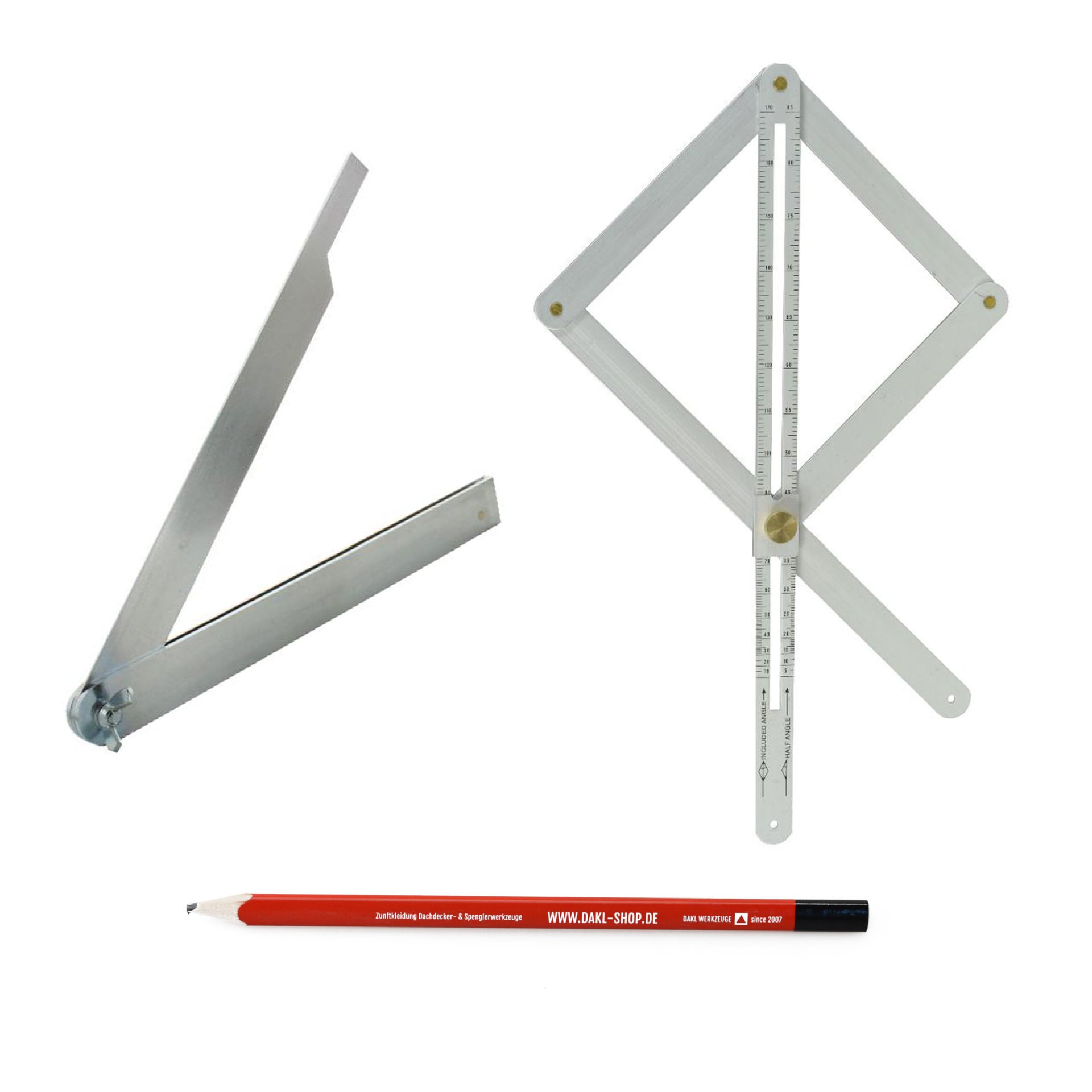 DAKL Schmiegenset - Winkelschmiege 0-170 Grad u. Stahlschmiege 40 cm