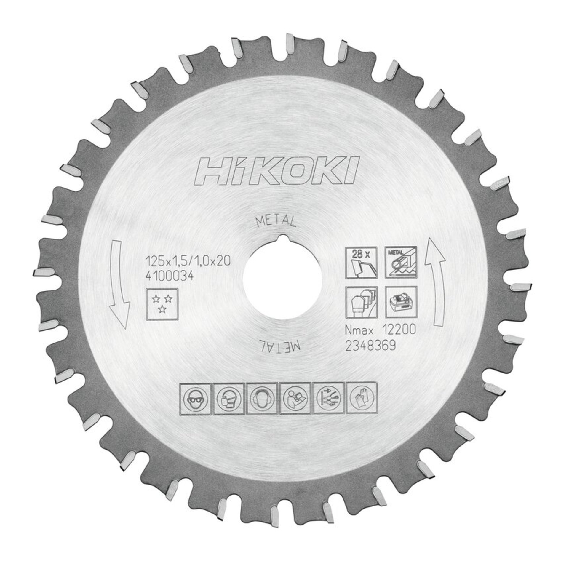 Hikoki TCT Kreissägeblatt Stahl 125x20 Z28 Trapez- / Flachzahn Elektronik, Hardware, Maschine, Rad, Computerausrüstung