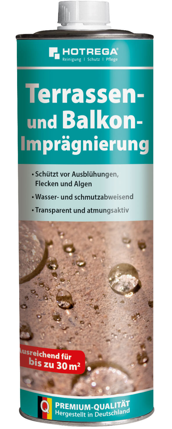 Terrassen_Balkon_Impraegnierung_1Liter Hotrega Terrassen- und Balkon-Imprägnierung 1 Liter Dose
