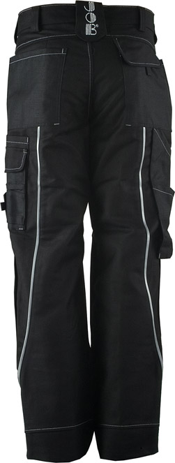 515544-h Bundhose N.I.T.R.O. aus Stretchpilot schw. mit Knietasche, JOB