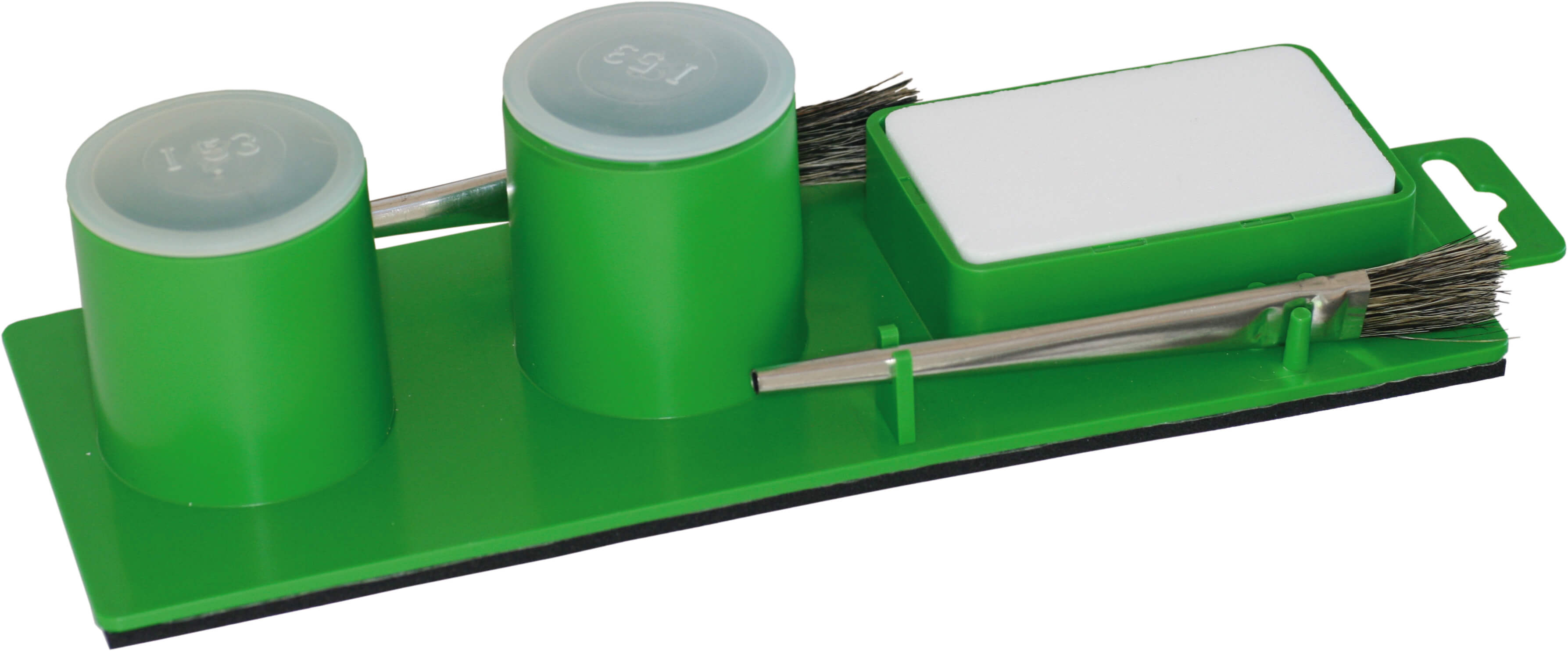 03311000 Lötgarnitur LÖT MAX KOMBI Salmiakstein, 2 Flüssigkeitsbehälter, 2 Lötwasserpinsel, 250x95 mm