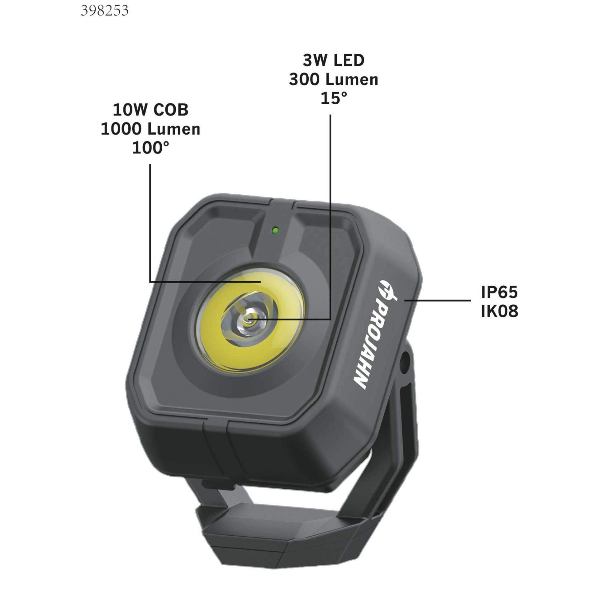 LED-Lampe, Arbeitslampe,  COB LED, Kopf-Lampe, IP65