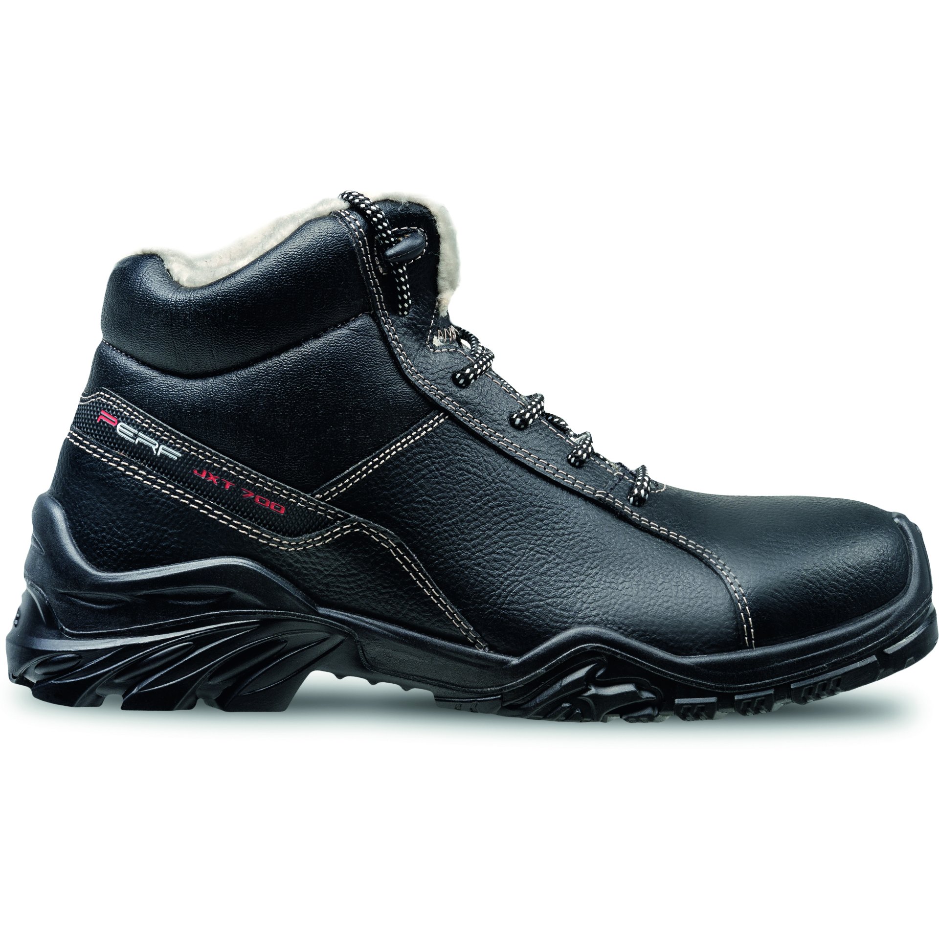 Stiefel, Sicherheitsschuh, Schwarz, Leder, Gummisohlen