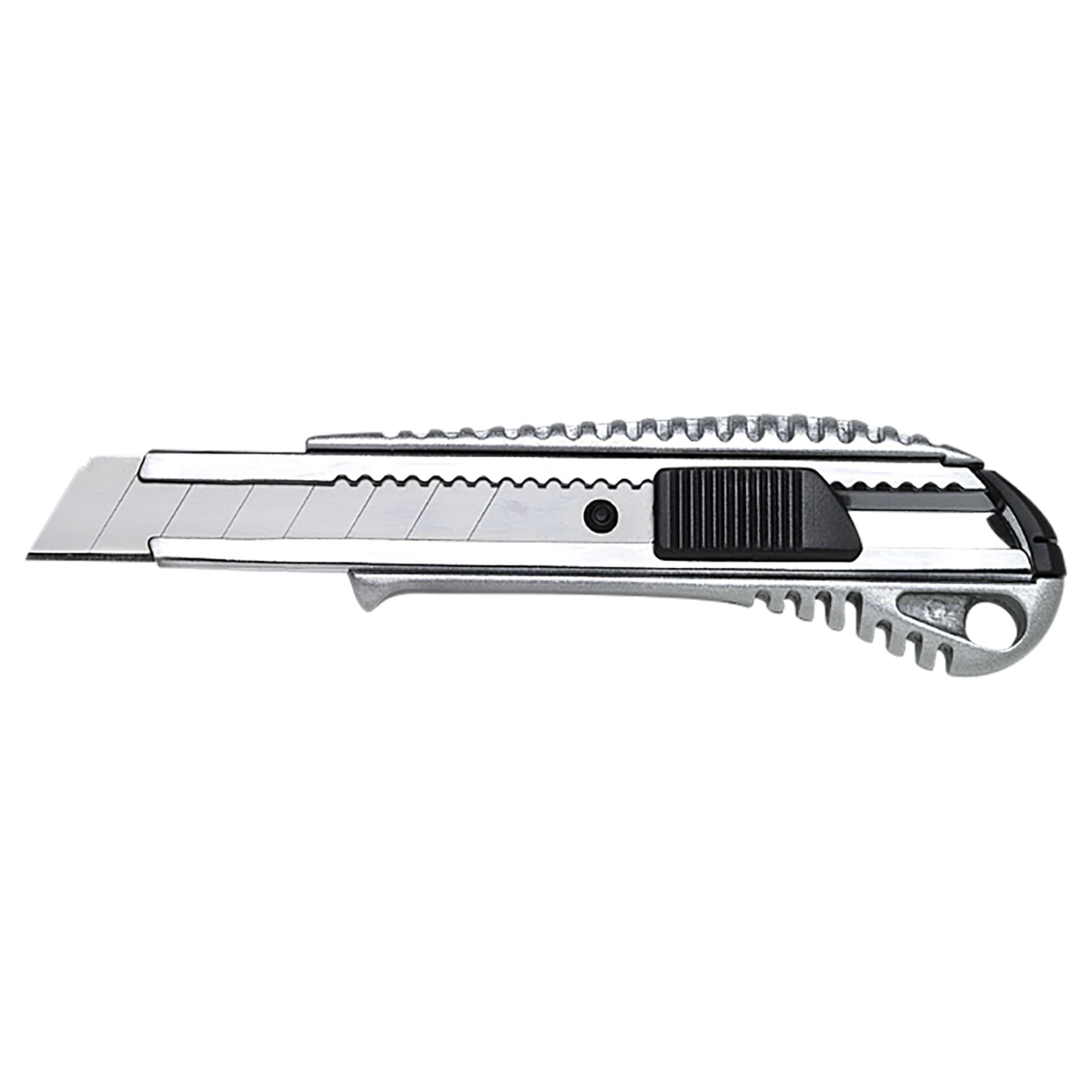 schnittmesser, utility-knife, verstellbare-klinge, silber-metall, ergonomischer-griff
