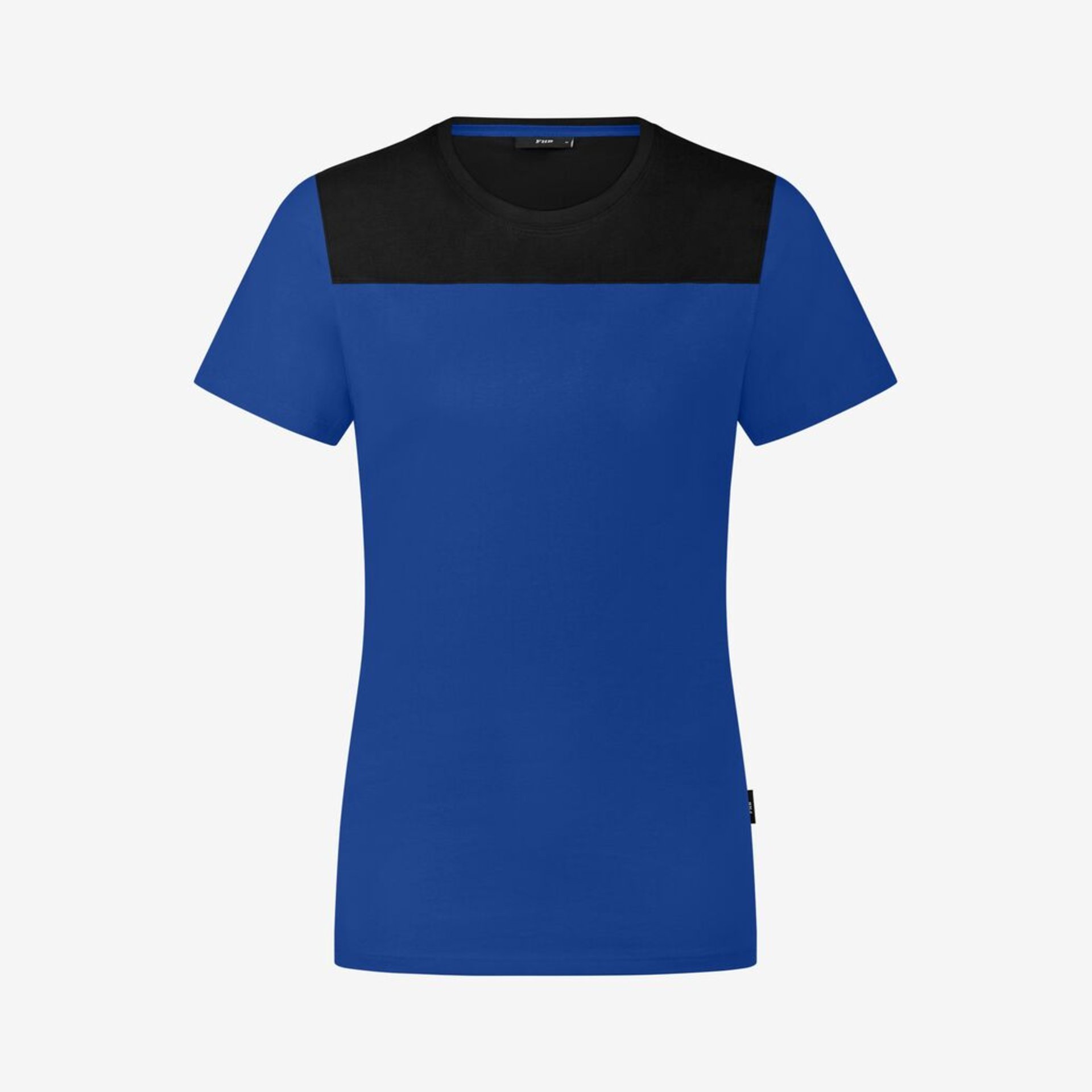 T-Shirt, Blau, Farbblock, Kurzarm, Rundhals