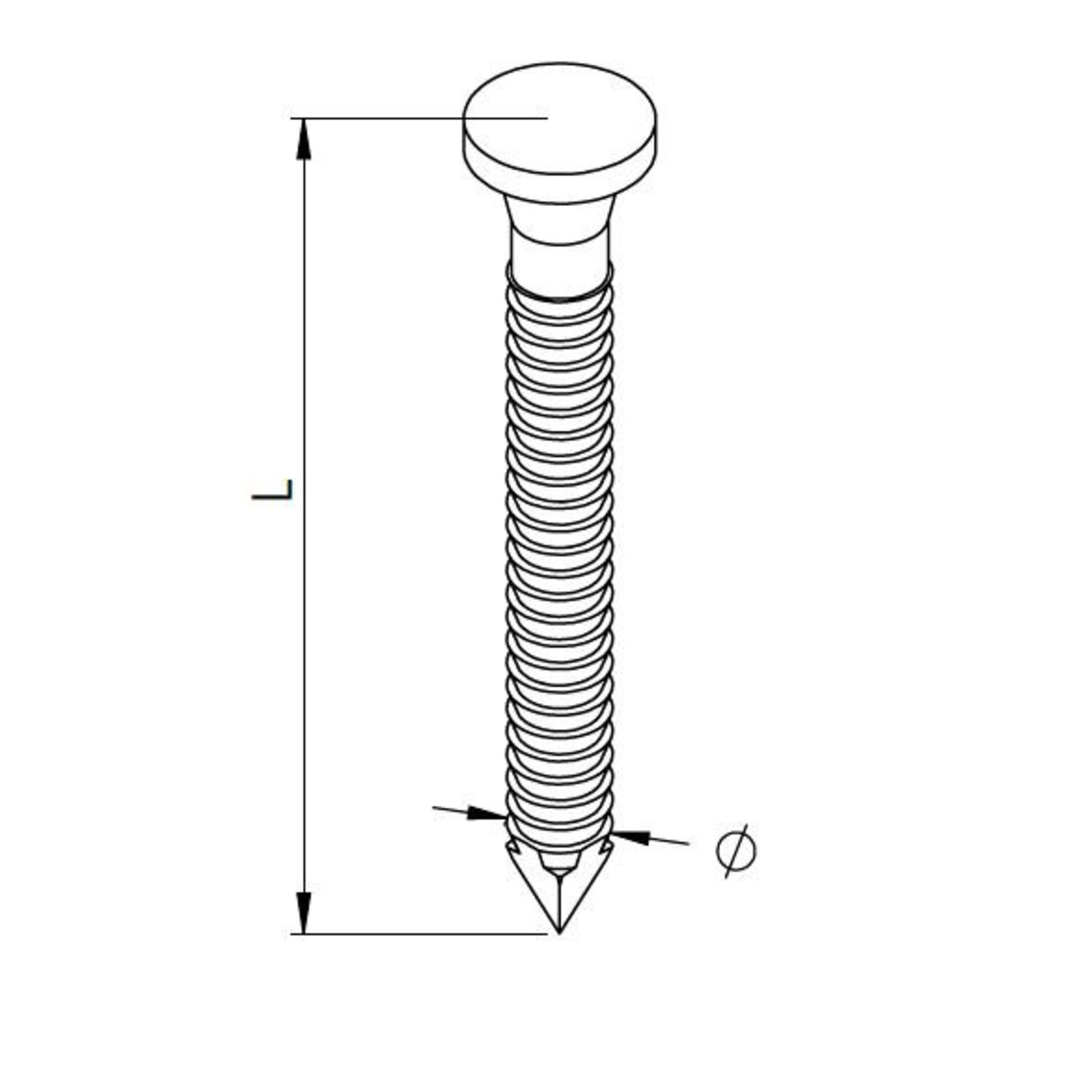 Schraube, Spiralbolzen, Holzschraube, Länge, Durchmesser