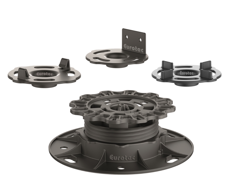 PRO-S-mit-Adapter Verstellfuß PRO S Aufbauhöhe:  3,0 – 5,3 cm