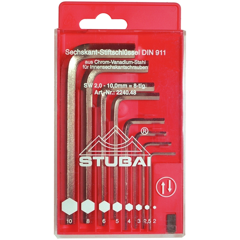 224048 Stubai 6-kt Stiftschl.Satz DIN 911, CV, Kaset, te 8-tlg