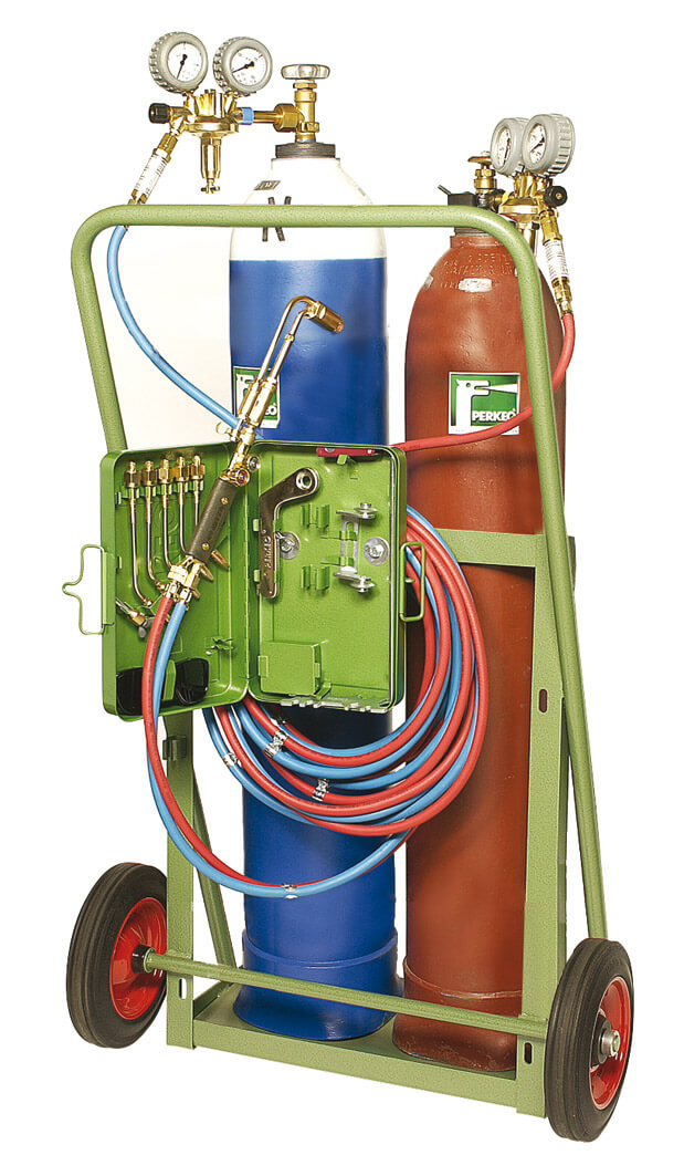 799_17A_20L Perkeo A/S-Montagegerät trag- und fahrbar, mit 20 l Stahlflaschen