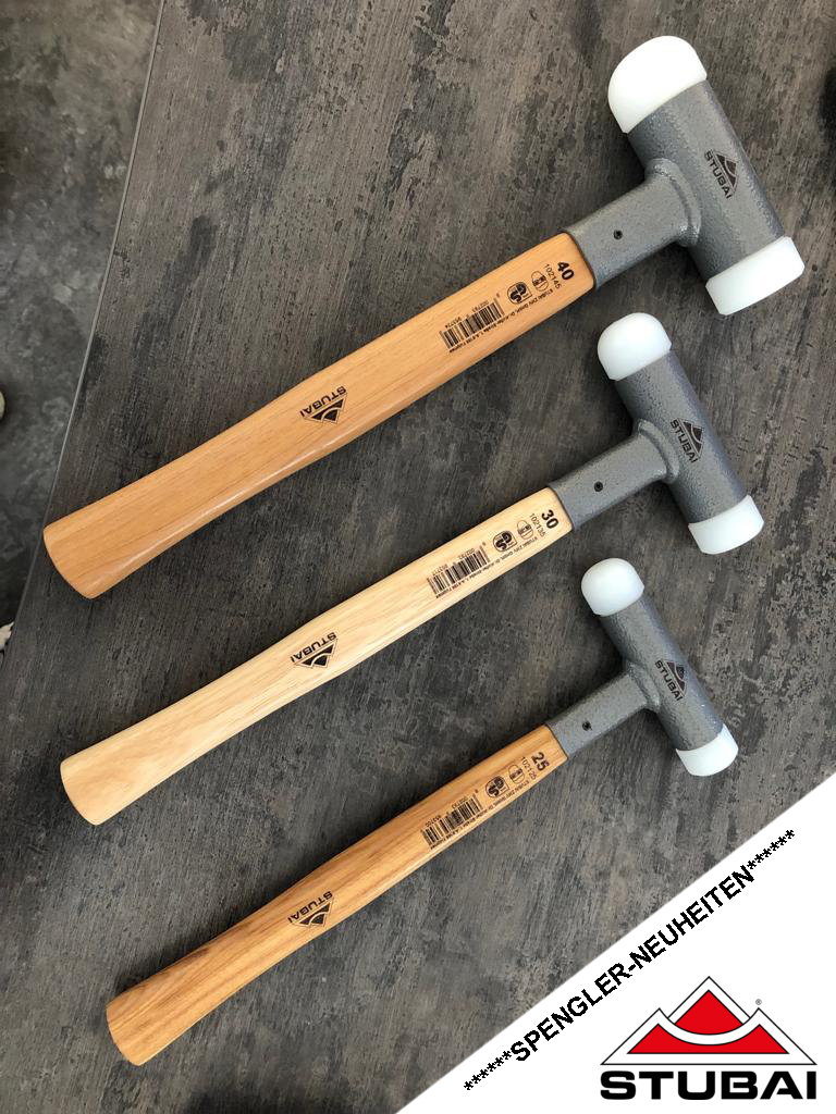 spengler-hammer-stubai Stubai Rückschlagfreie-Spengler Hämmer, Kopf einseitig abgerundet  soft-face mallet