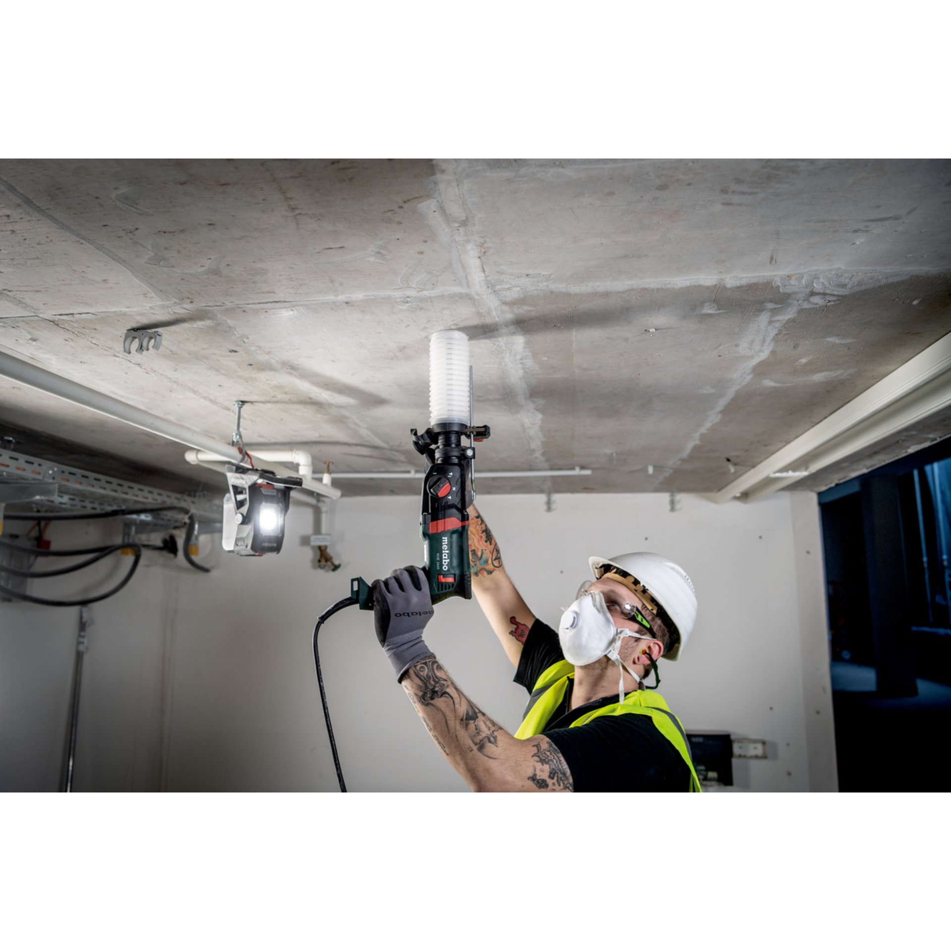 Schutzhelm, Helm, Elektrische Bohrmaschine, Werkzeug, Arbeiter