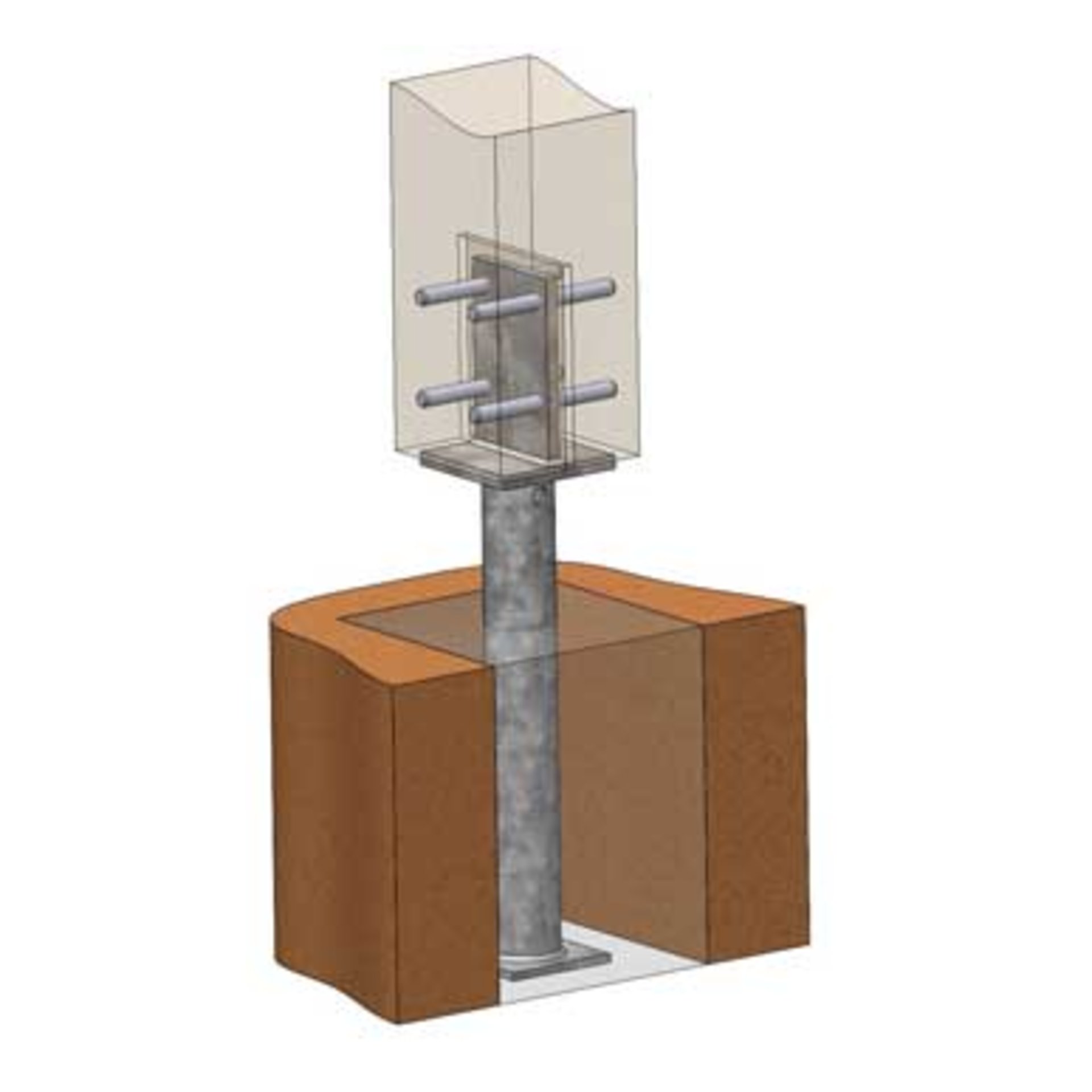 bracket, montage, stütze, glasgehäuse, piedestal