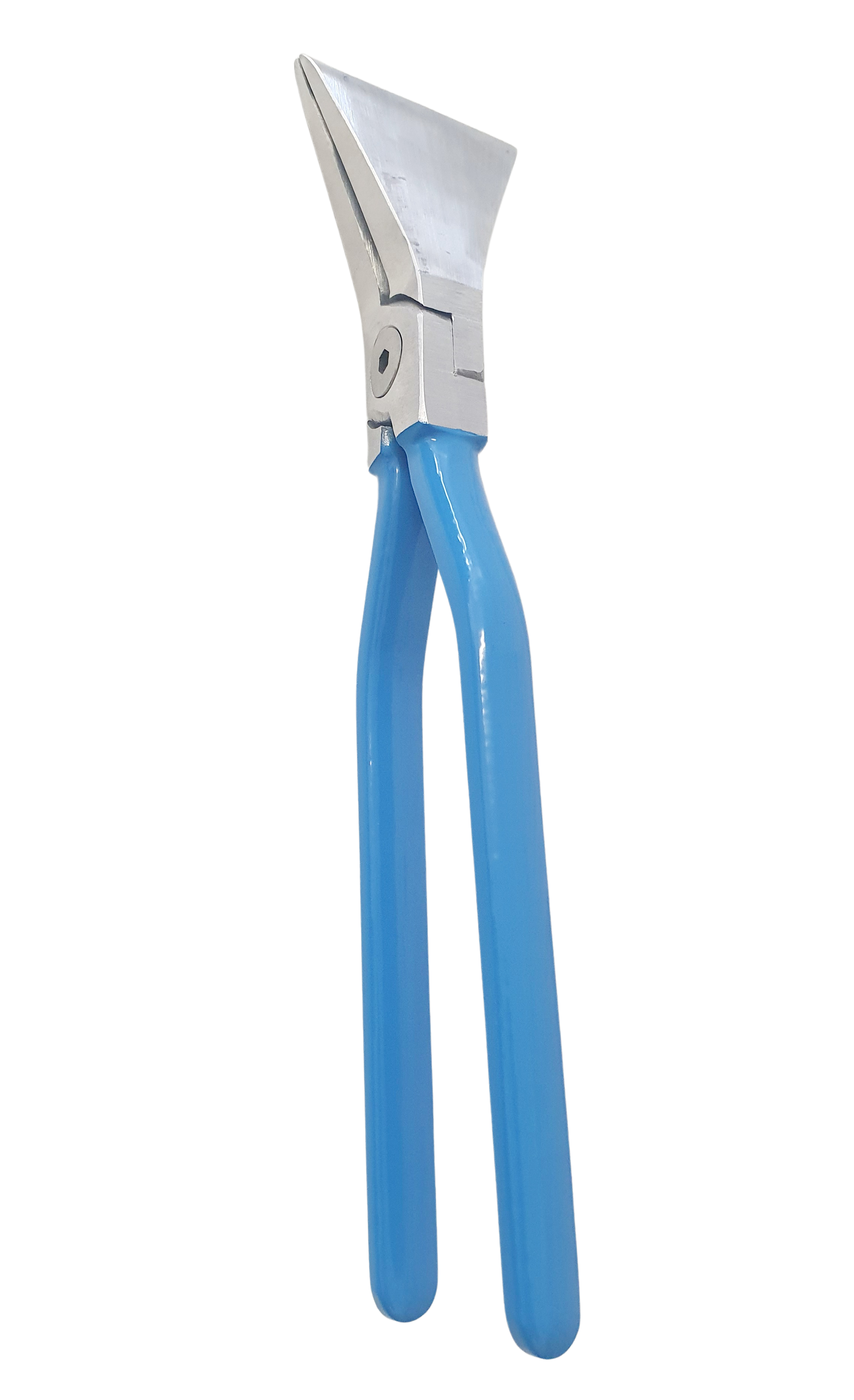 Kiesel - Aluminium Falzzange Ultralight gerade, Griffe blau - Made in Germany