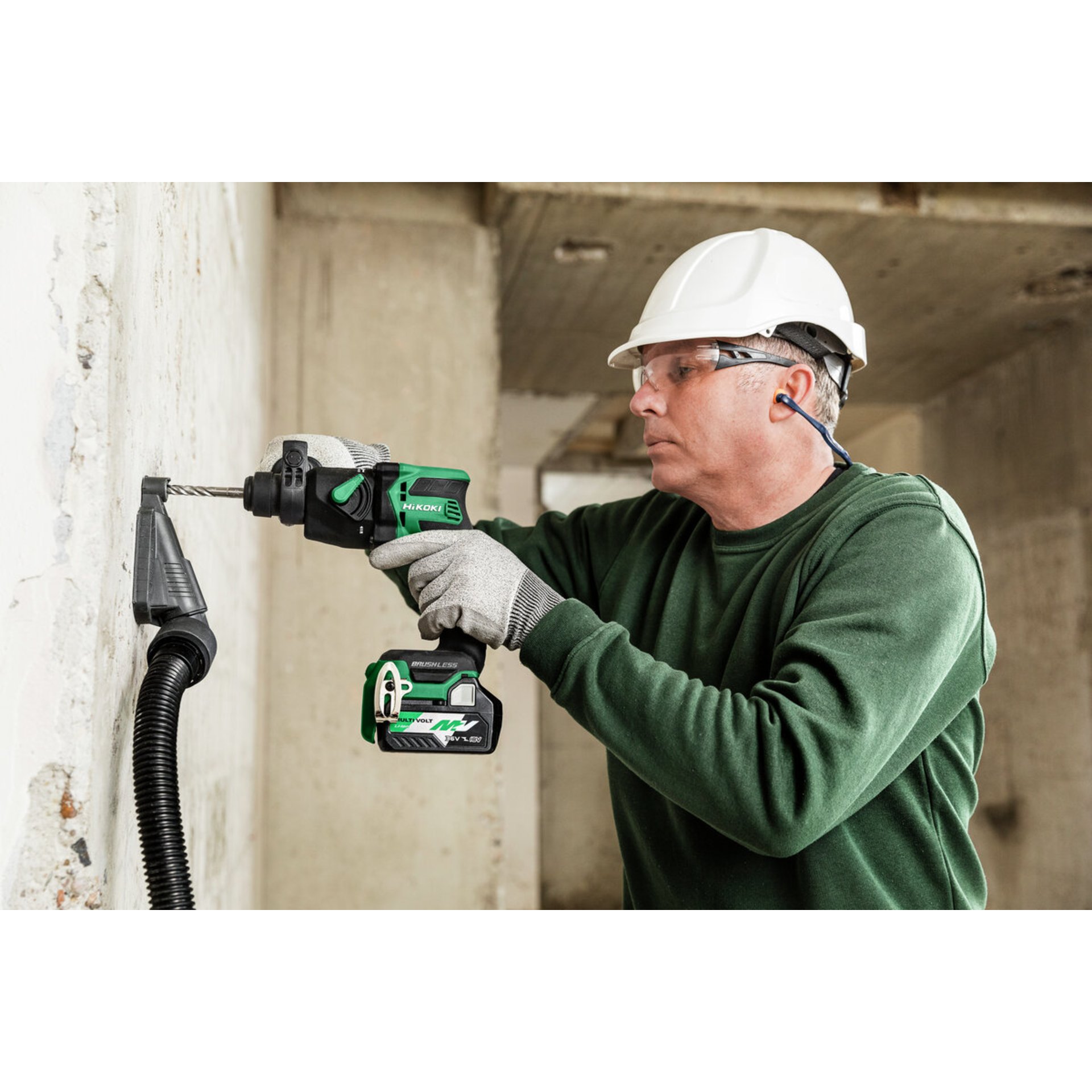 Person, Arbeiter, Elektrische Bohrmaschine, Werkzeug, Handschuh