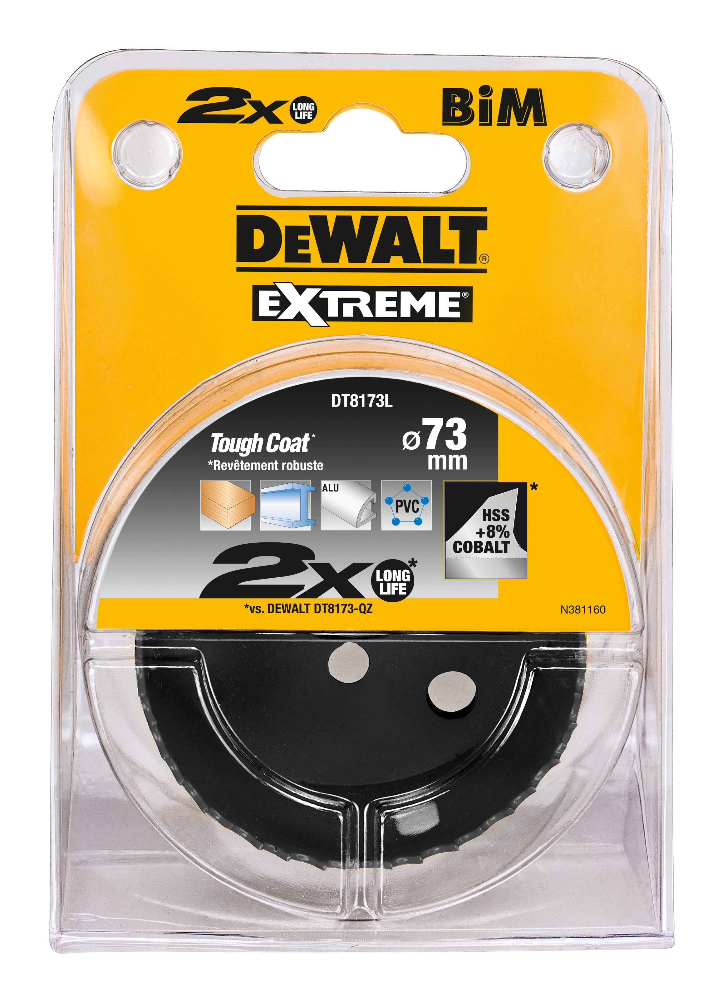 DEWALT Lochsaege HSS Bi-Metall 73x46mm DT8173L-QZ