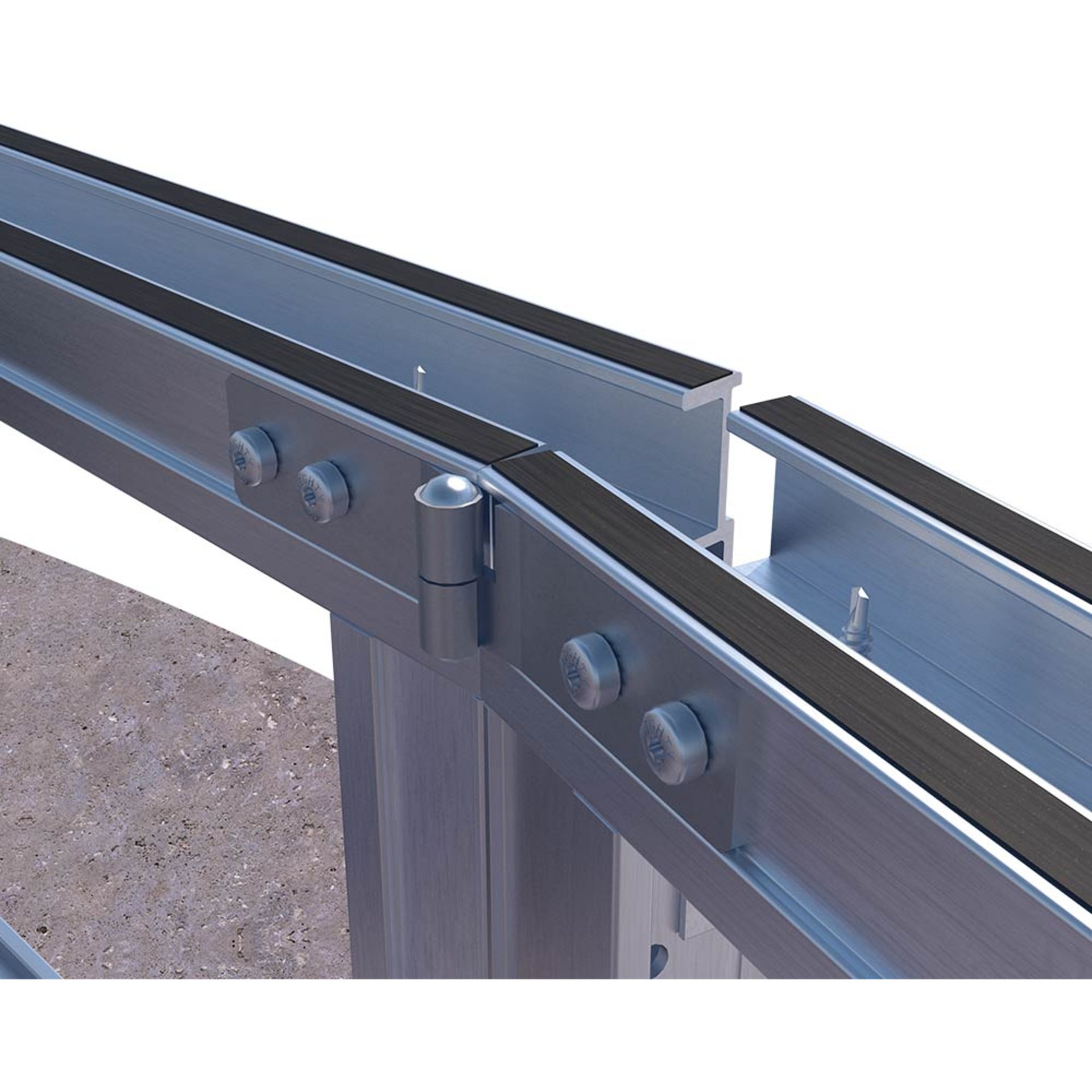 Handlauf, Leitplanke, Aluminium