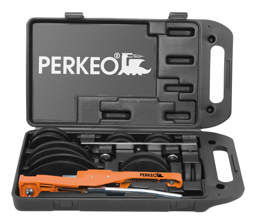 Perkeo TBS INCH Einhand-Biege-Set mit 6 Biegesegm.1/4"-7/8"+Zub.im Koffer