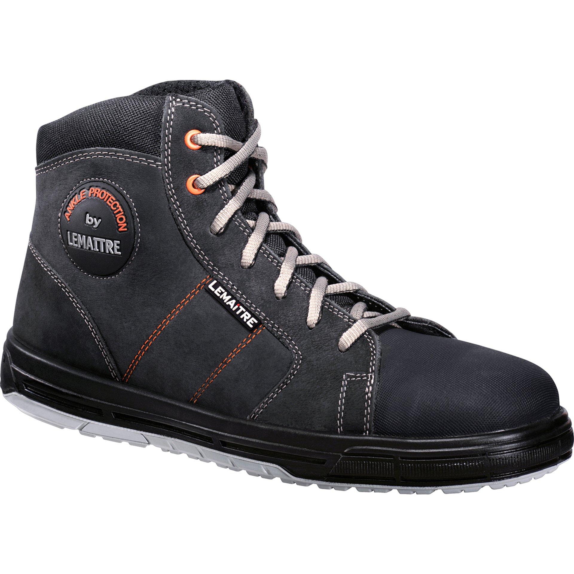 Stiefel, Sneaker, High Top, Kunstleder?, Lemaitre?, Textil?, Schuh, Stoff?, Kunstlederoptik, Graue Farbe