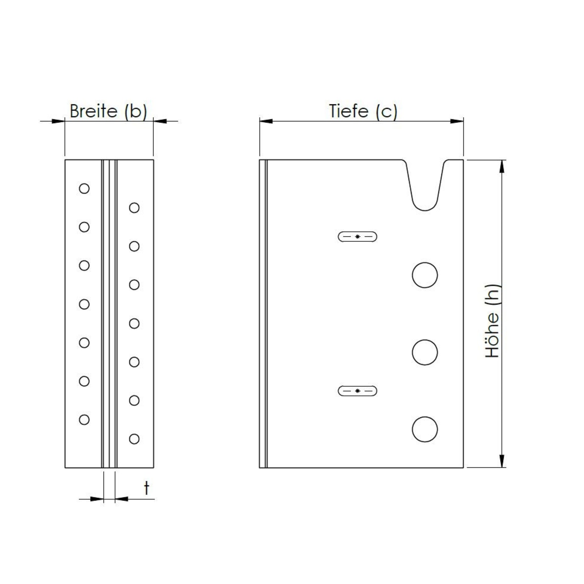 Bauplan, Technische Zeichnung, Halterung, Löcher, Maßangaben