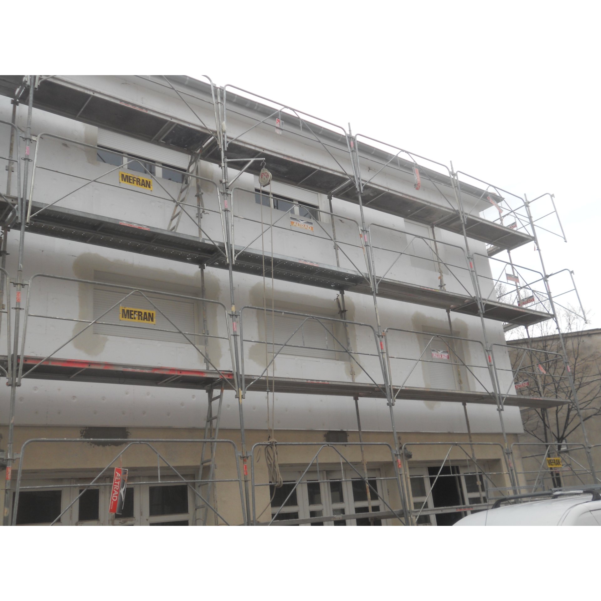 Baugewerbe, Architektur, Gebäude, Gerüste, Auto