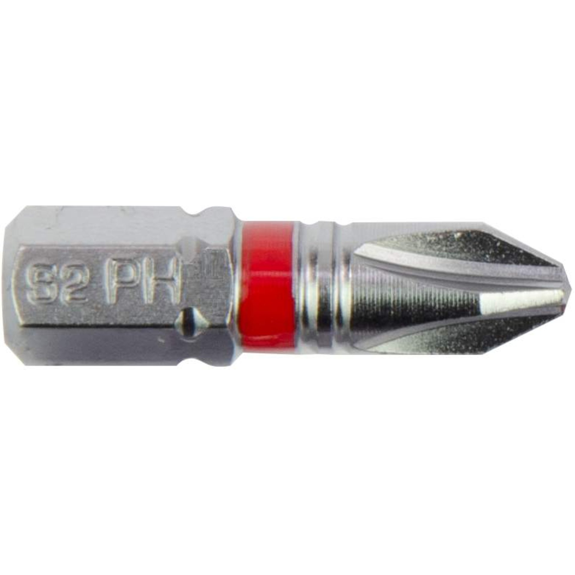 Schraubendreher-Bit, PH2-Bit, Sechskantbit, Metall, rot
