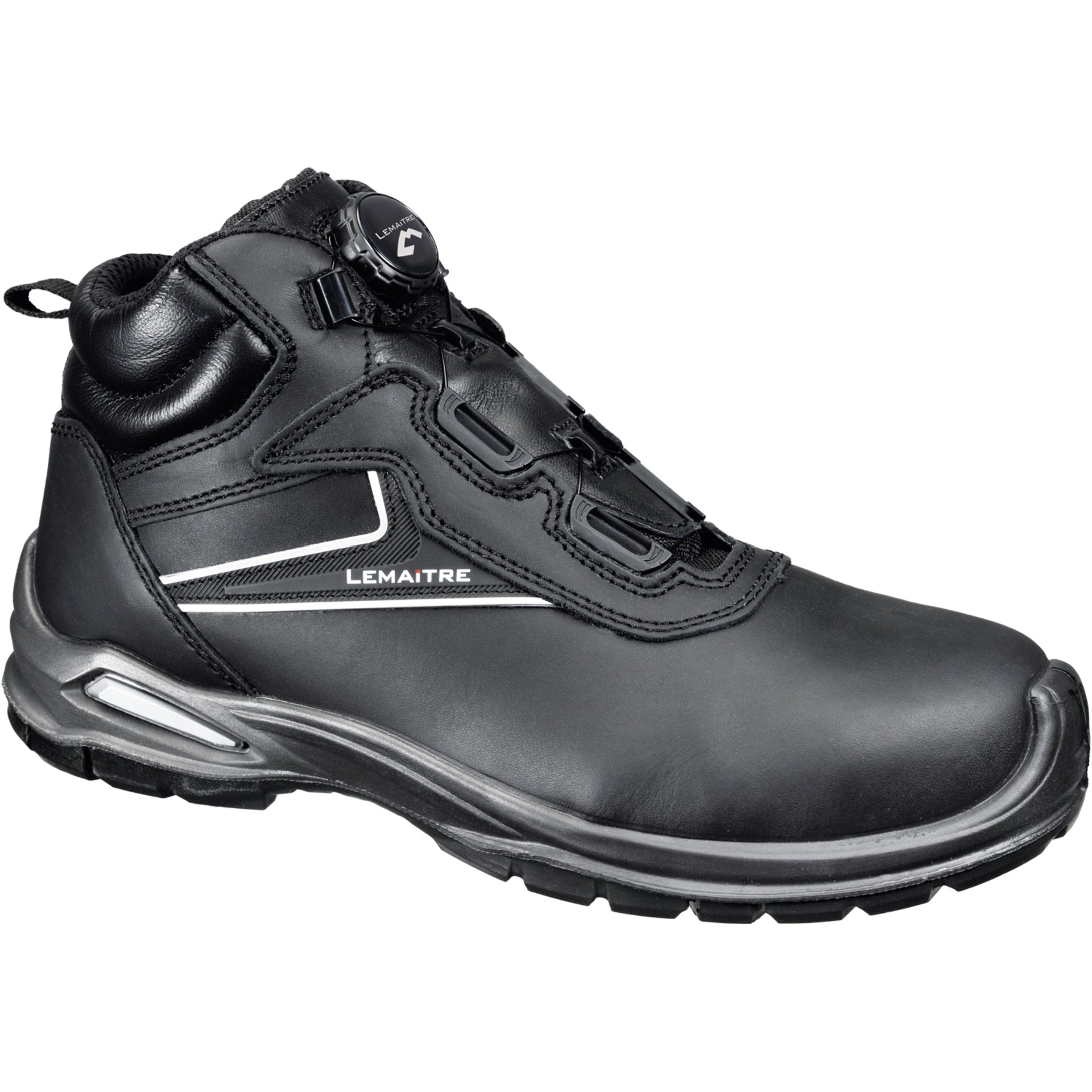 Stiefeletten, Arbeitsschuhe, Schwarz, Gummisohle, Schnürschuh
