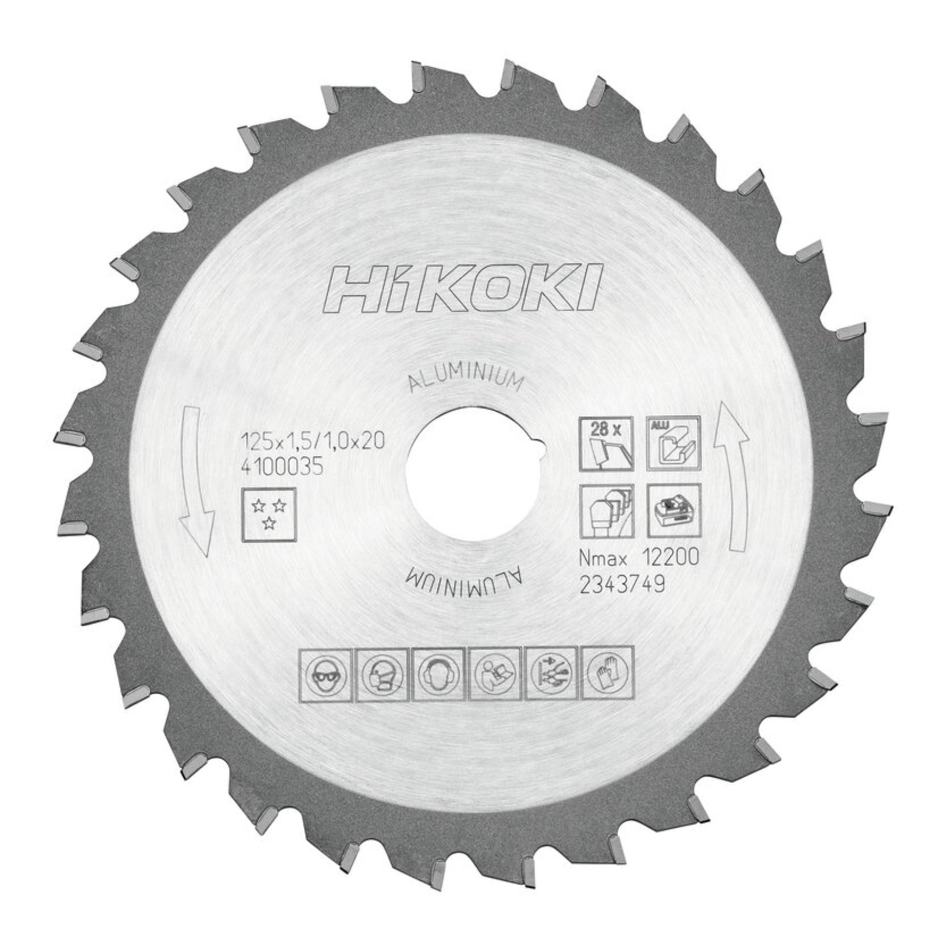 Hikoki TCT Kreissägeblatt Laminat Aluminium 125x20 Z28 Trapez- / Flachzahn Elektronik, Hardware, Computerausrüstung