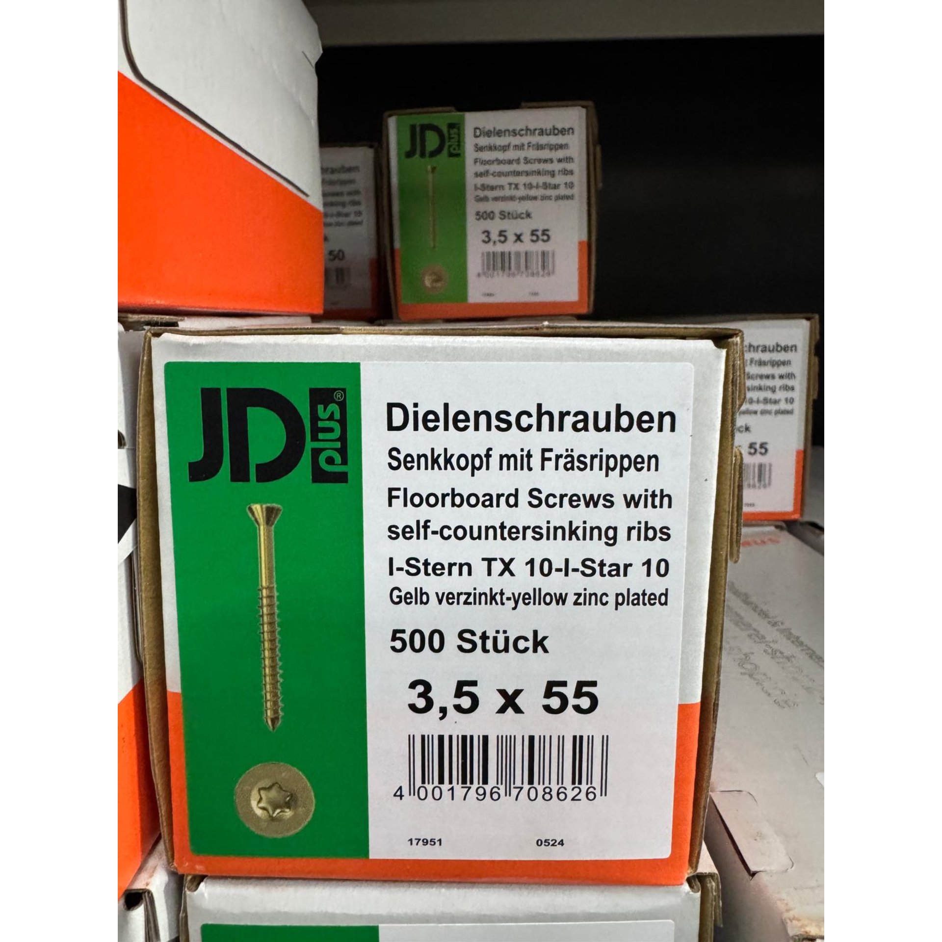 Schrauben, Dielen-Schrauben, Bolzen, Zink beschichtet, Gelb verzinkt