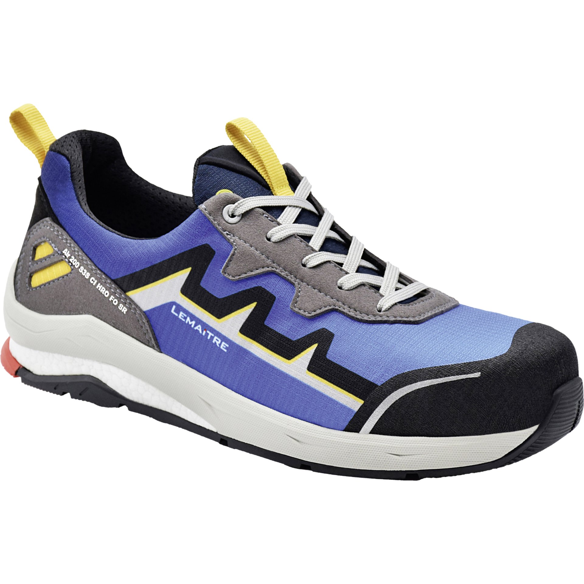 Sneaker, Laufschuh, Grau, Blau, Gelb