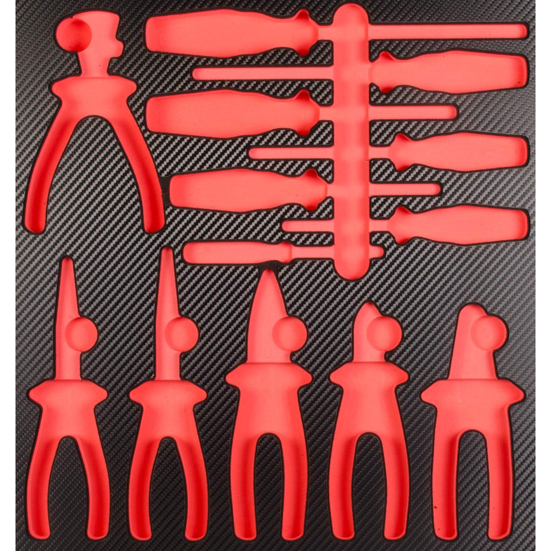 Zangen-Set, Schlüsselwerkzeug, Kunststoff-rot, Kfz-Werkzeug, Schraubendreher-Schutz?