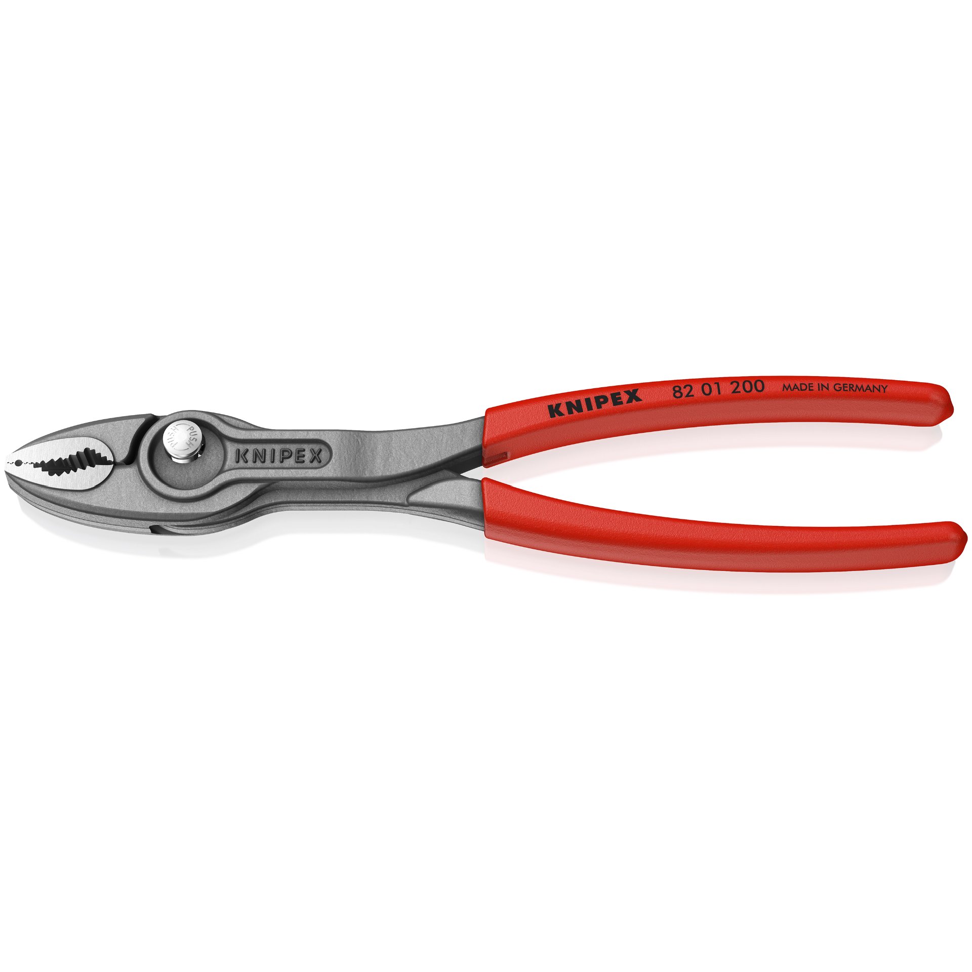 KNIPEX 82 01 200 TwinGrip® Front- und Seitengreifzange mit rutschhemmendem Kunststoff überzogen grau atramentiert 200 mm Gerät, Zangen, Werkzeug, Schere