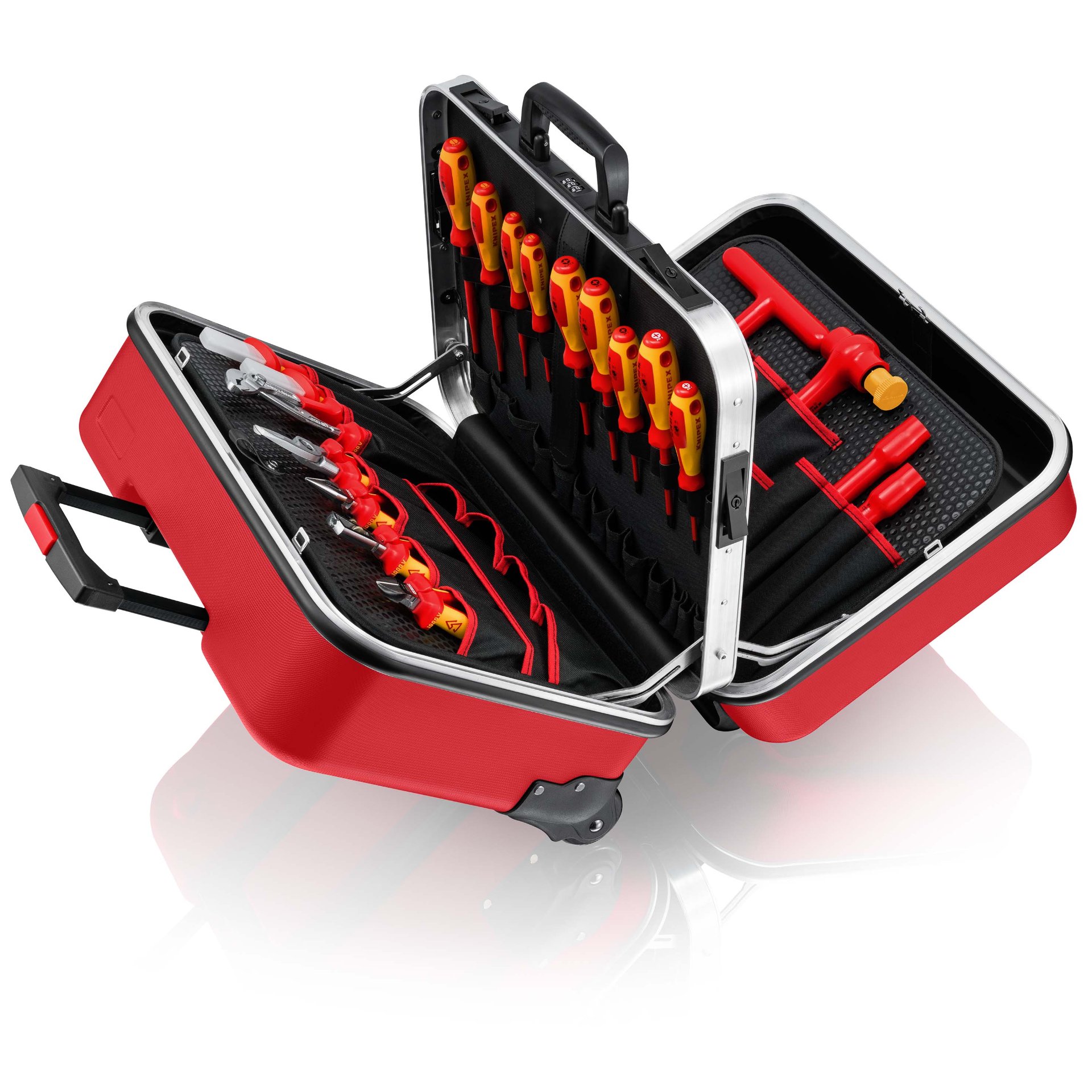 KNIPEX 98 99 15 Werkzeugkoffer "BIG Twin Move RED" Elektro Kompetenz 42-teilig 290 mm Gerät