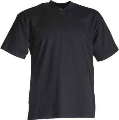 5298-T-Shirt-V-Ausschnitt-schwarz T-Shirt schwarz mit  V-Ausschnitt, JOB