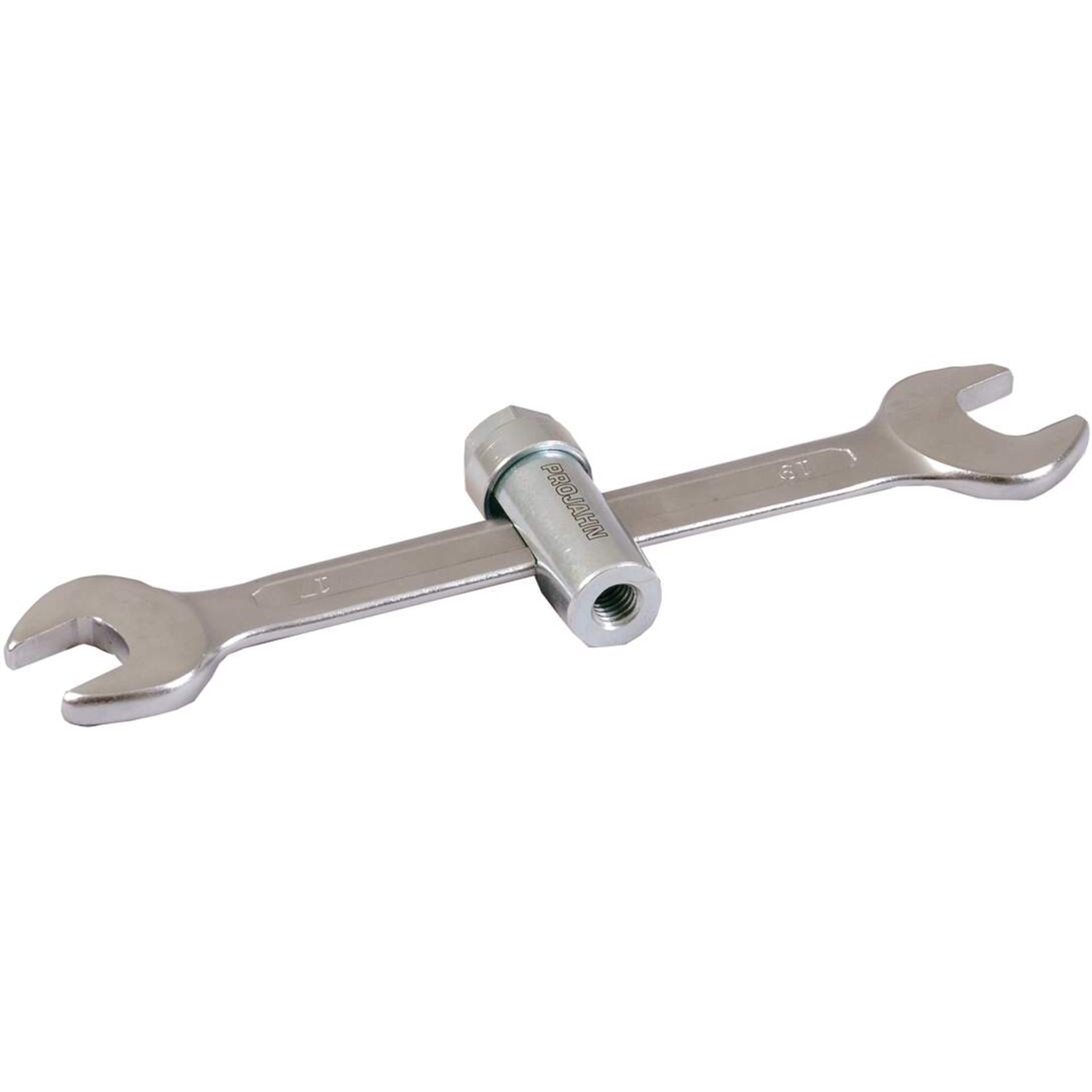 Zweifach-Schlüssel, Wagenheber-Schlüssel, Offenes-Werkzeug, Metallisch, Zweiachsschlüssel