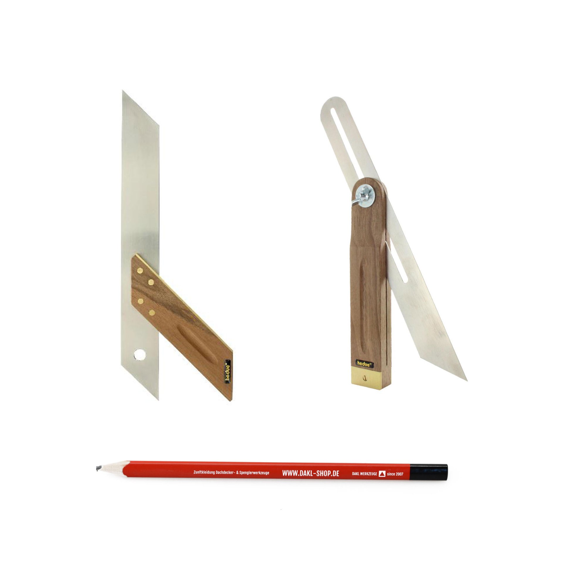 DAKL Nussbaum Tischlerset - Schmiege 25 cm, Gehrmaß 25 cm