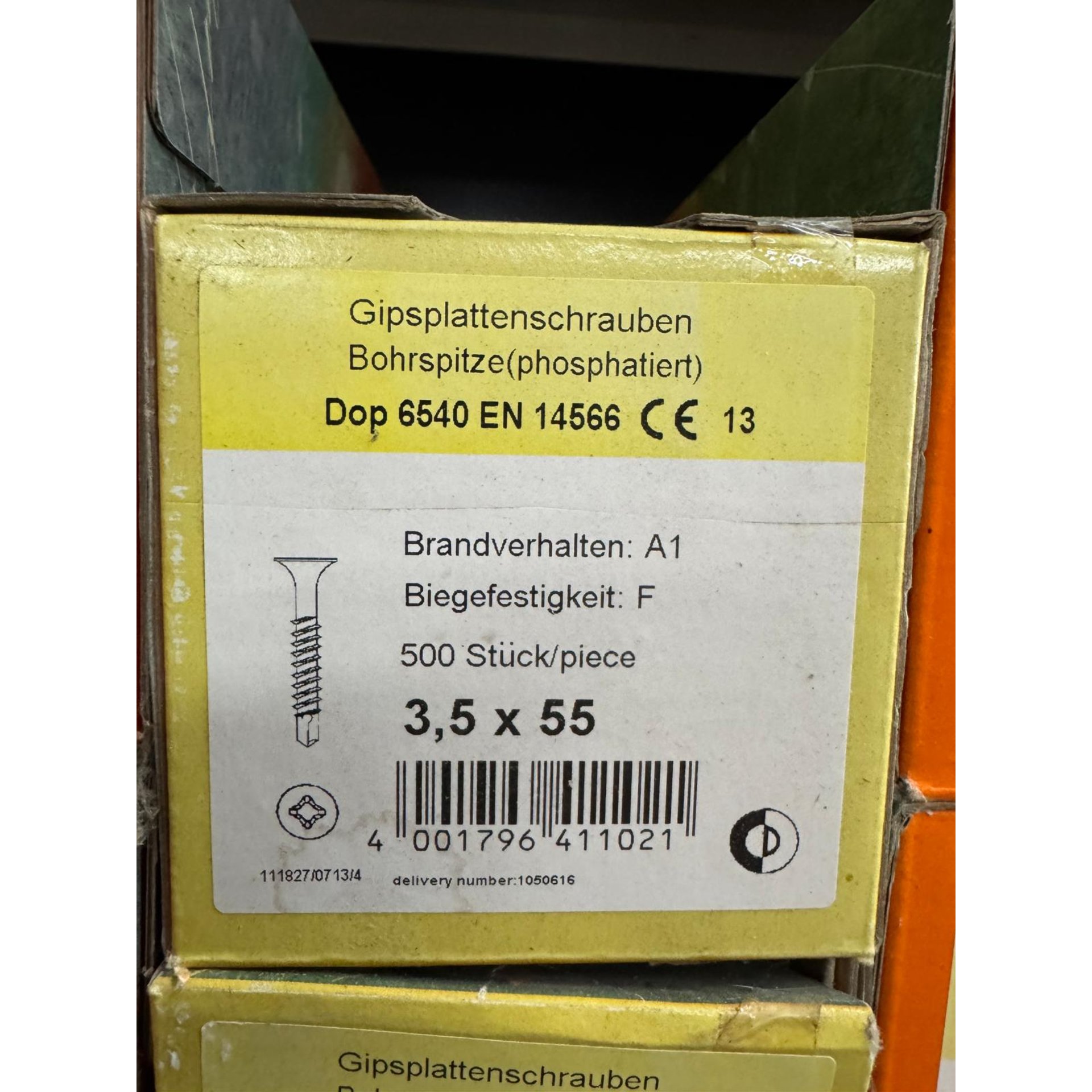 Gipsplattenschrauben, Bohrspitze, Dop 6540, 500 Stück, 3,5 x 55