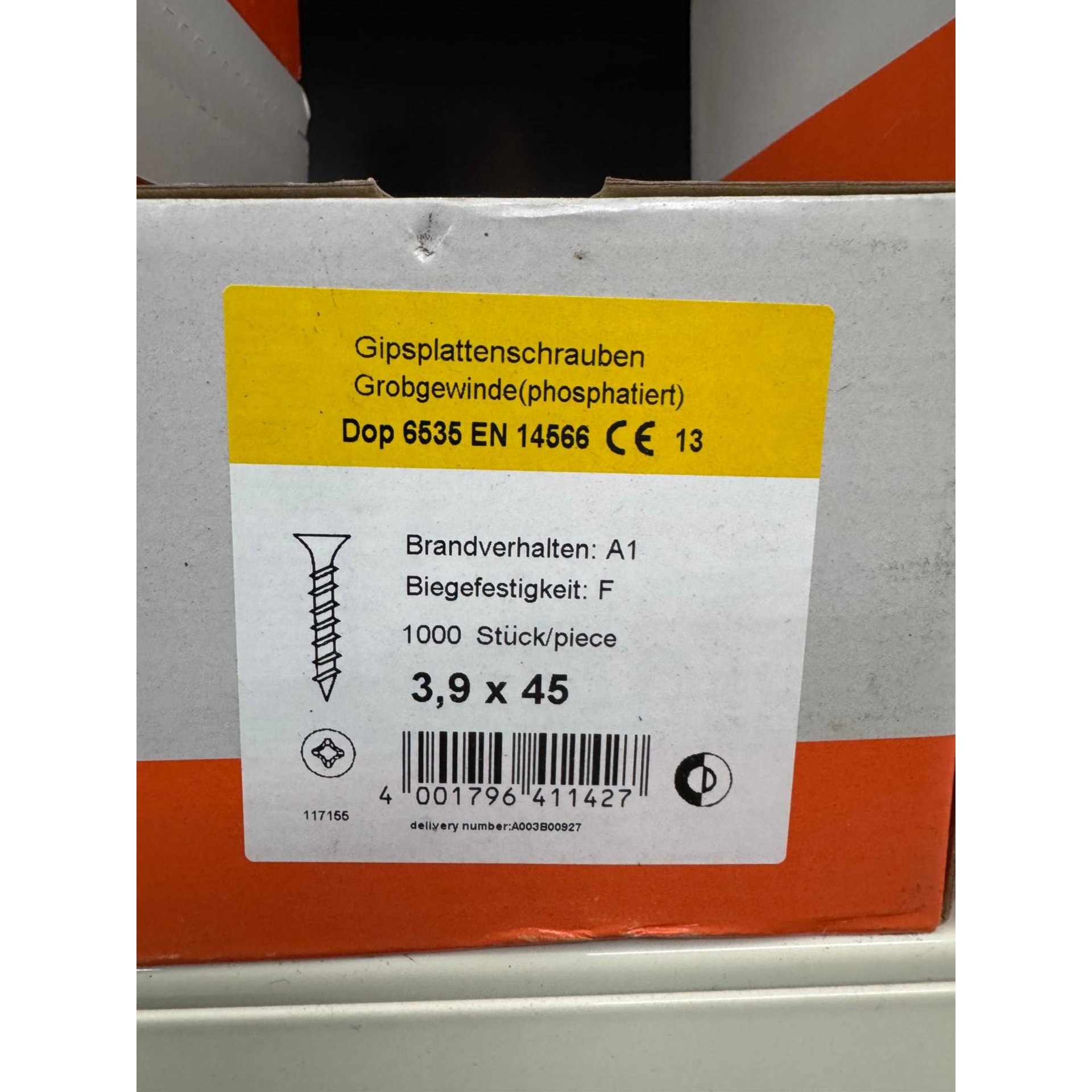 Schrauben, Gipsplattenschrauben, Phosphatiert, Stückzahl, Dimension