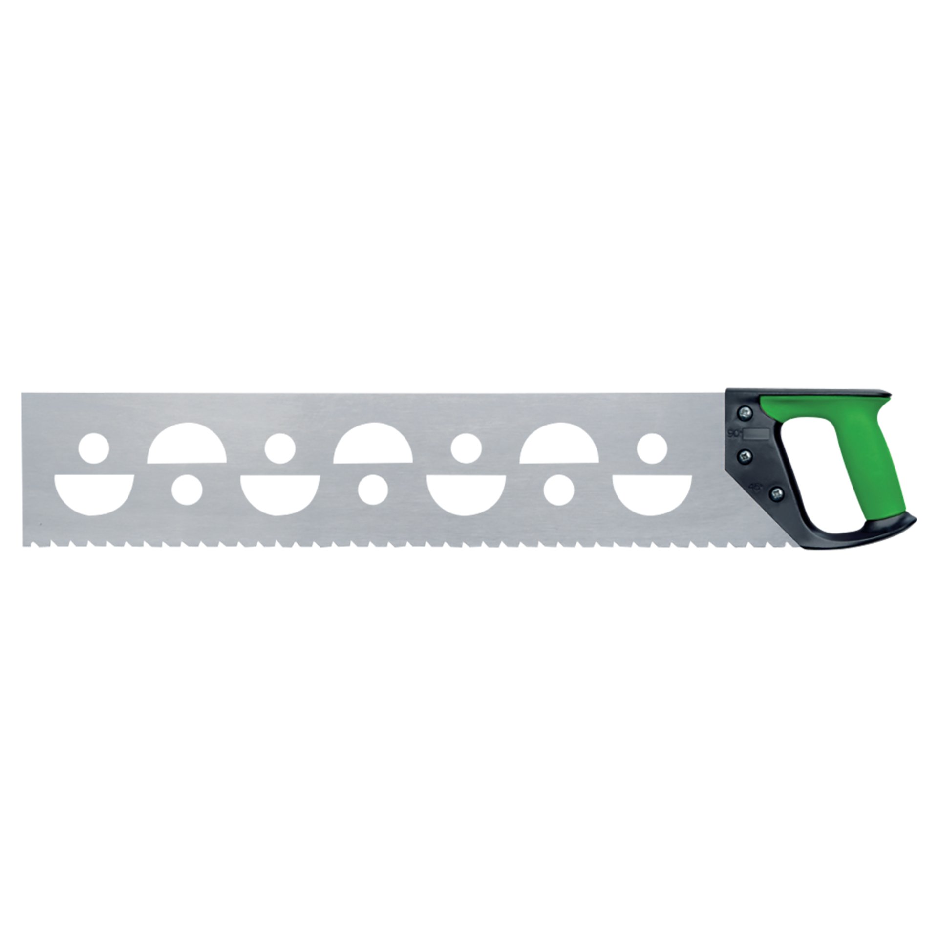 Handsaw, Metallblatt, Griffgrün,  Lochmuster?, Zahnteil