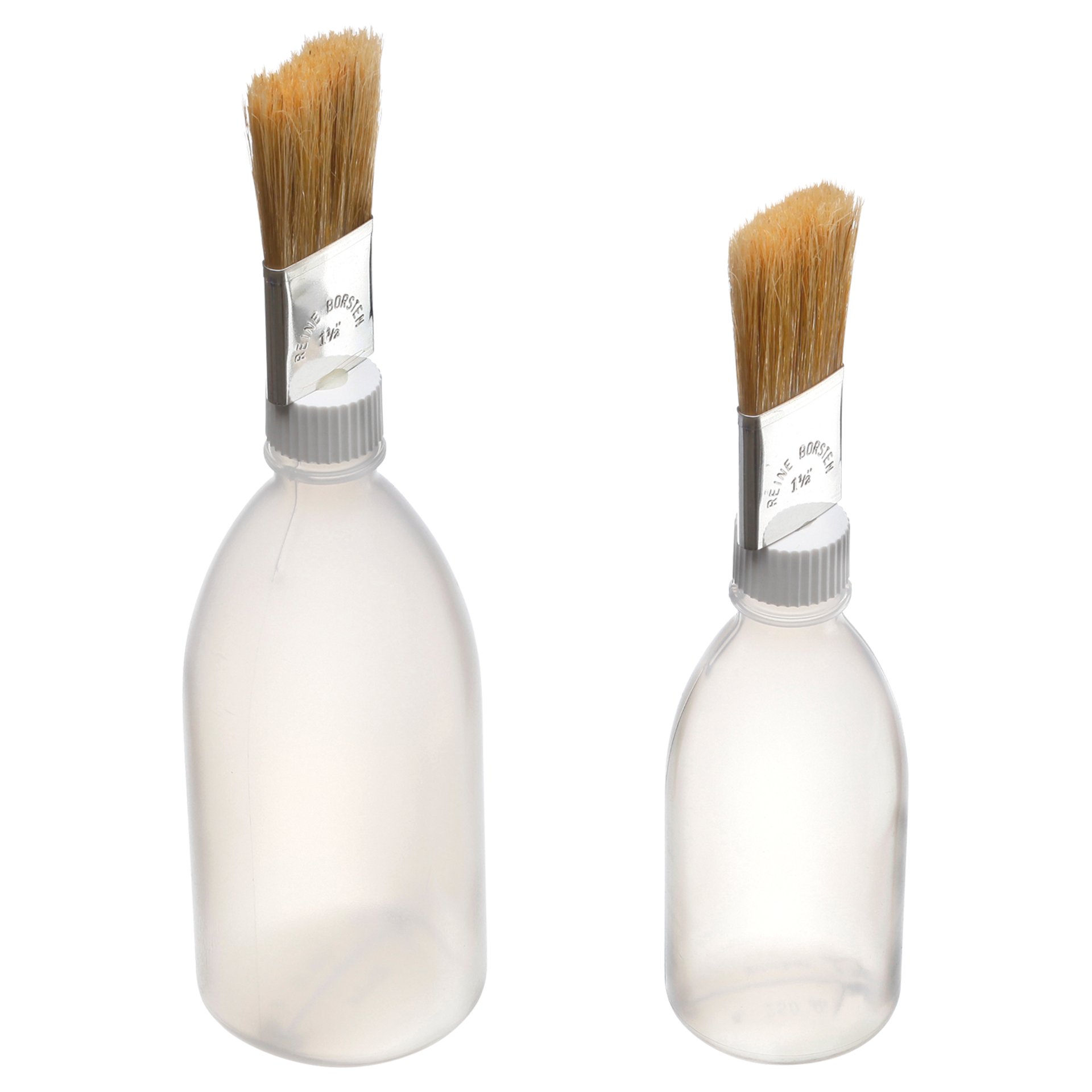 Pinsel, Kunstpinsel, Flachpinsel, Malpinsel, Set inkl. Flasche