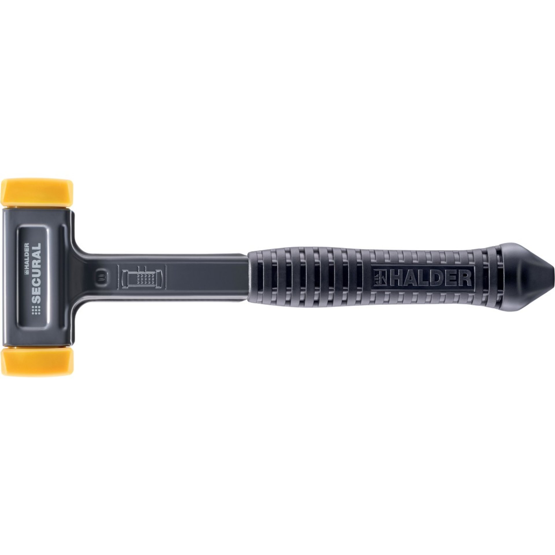 3380.140 - SECURAL plus-Schonhammer Kopf und Stiel bruchsicher aus einem Stück Stahl, Schlageinsätze rechteckig, mit speziellem Griffende 3380.140 - SECURAL plus-Schonhammer Kopf und Stiel bruchsicher aus einem Stück Stahl, Schlageinsätze rechteckig, mit speziellem Griffende