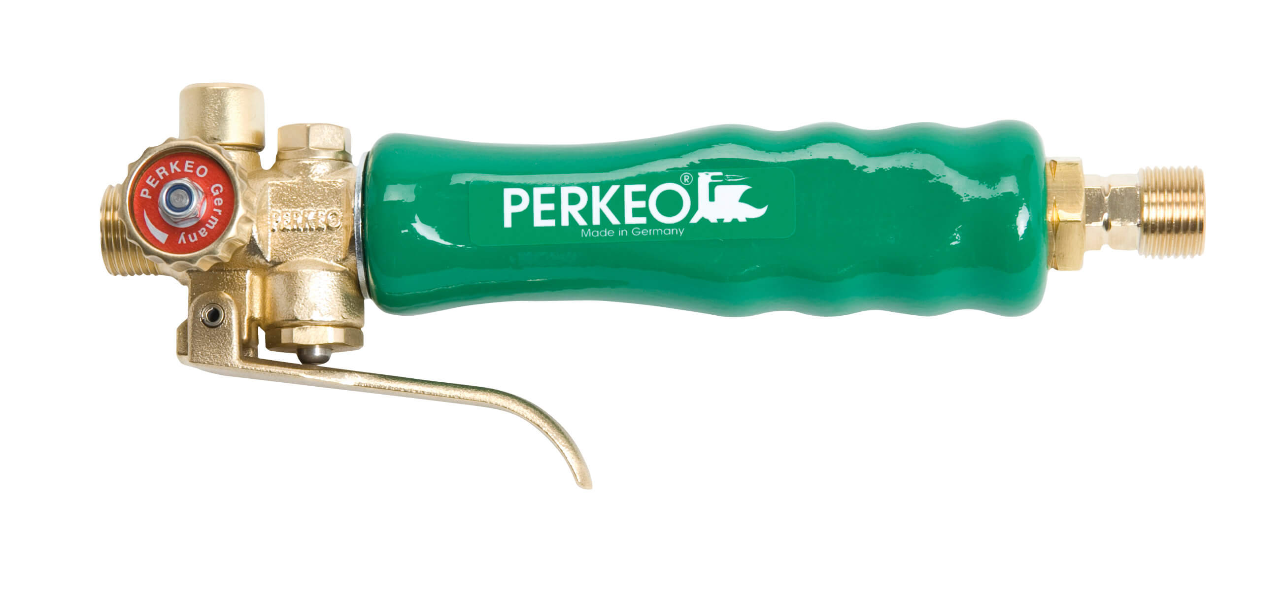 224_9_3_T Perkeo Sparautomatik-Griffstück, Holz- griff,Zündfl.fest,Anschl.G3/8" LH