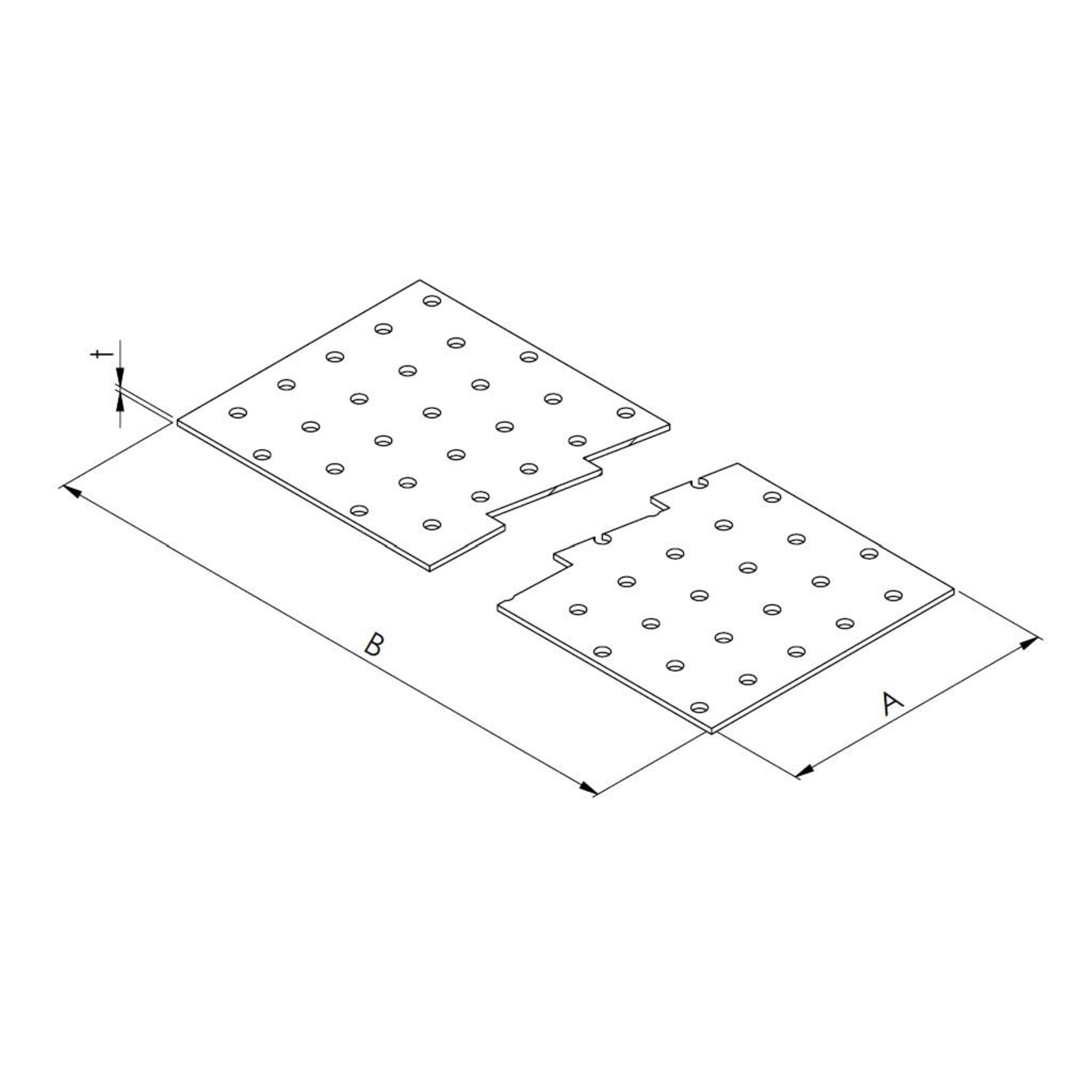 platten, löcher, plattenverbinder, bauteil, anschlussplatten