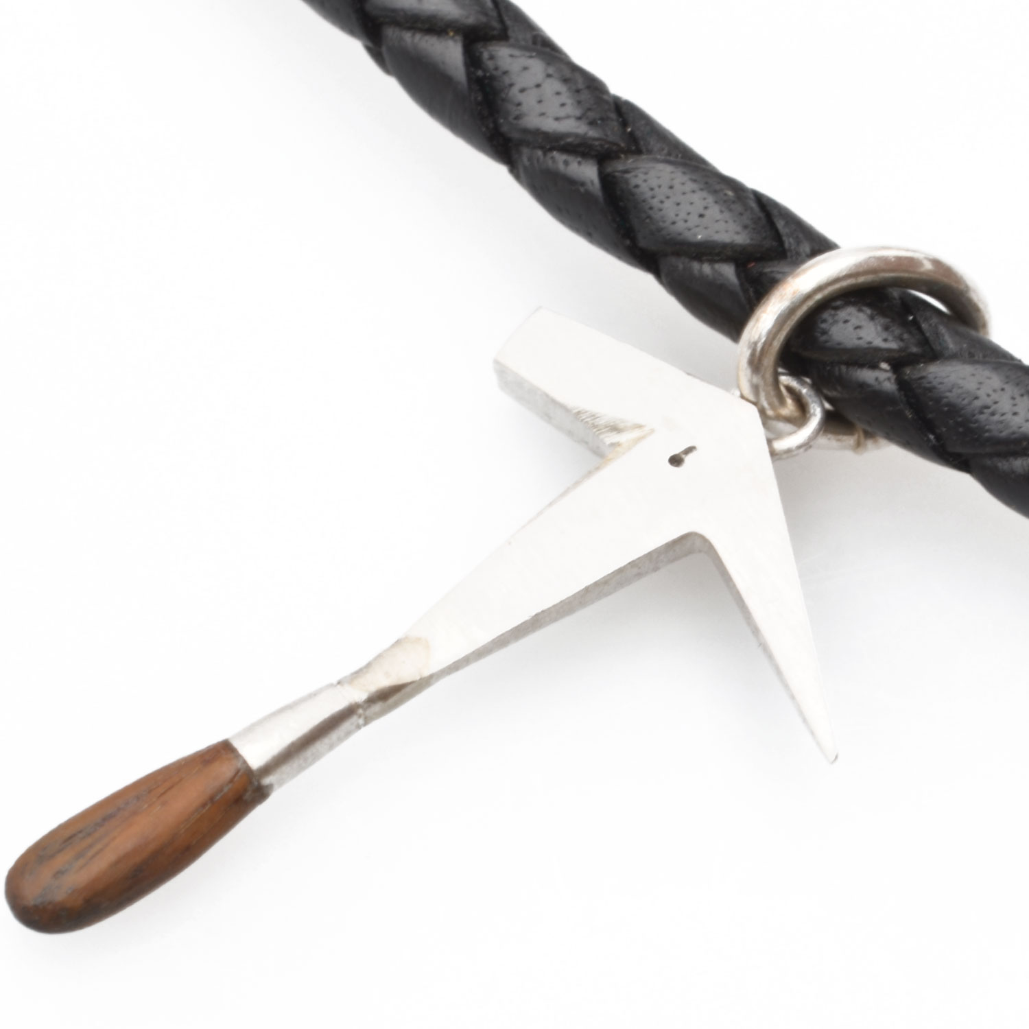dachdecker-kette-schieferha Dachdecker Halskette Schieferhammer, Sterlingsilber und Echtholz DAKL